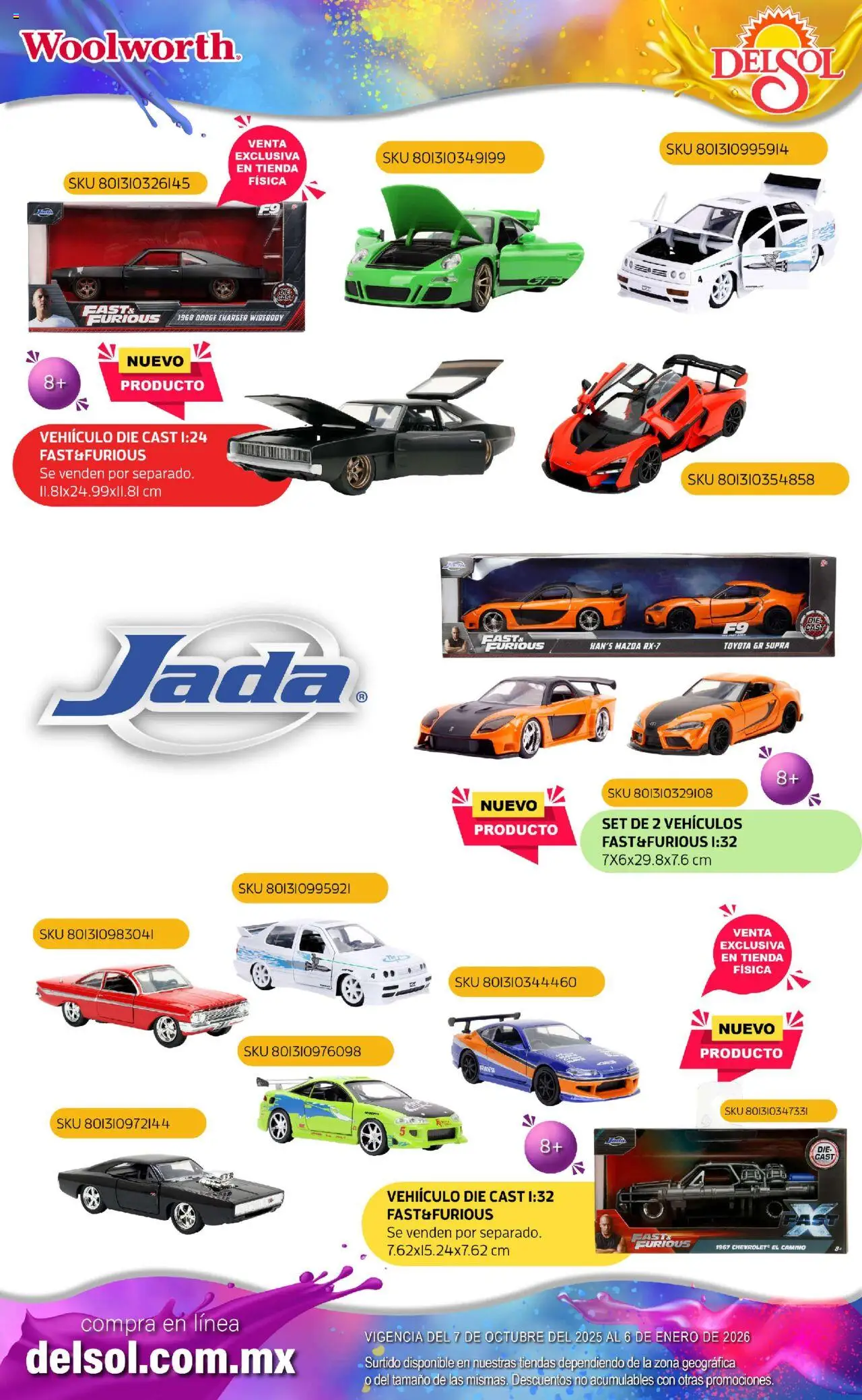 Nuevas ofertas de Del Sol y Woolworth válidas en toda la República Mexicana desde el 07.10.2025. ¡Encuentra las mejores ofertas en Del Sol y Woolworth - Catálogo Castillo Del Juguete! | Página: 154