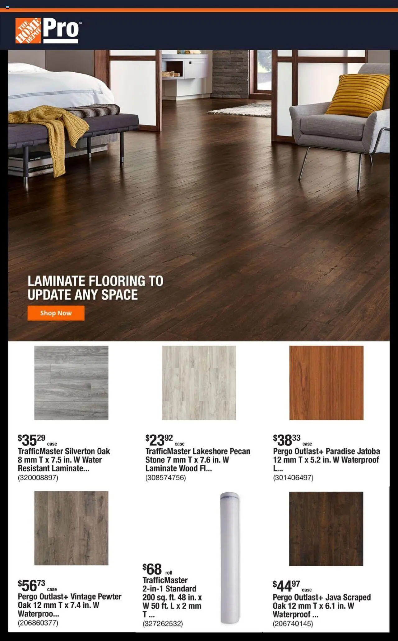 Home Depot Shop Pro Ad - valid from 22.09.2025 | Page: 1 | Products: Water, Case