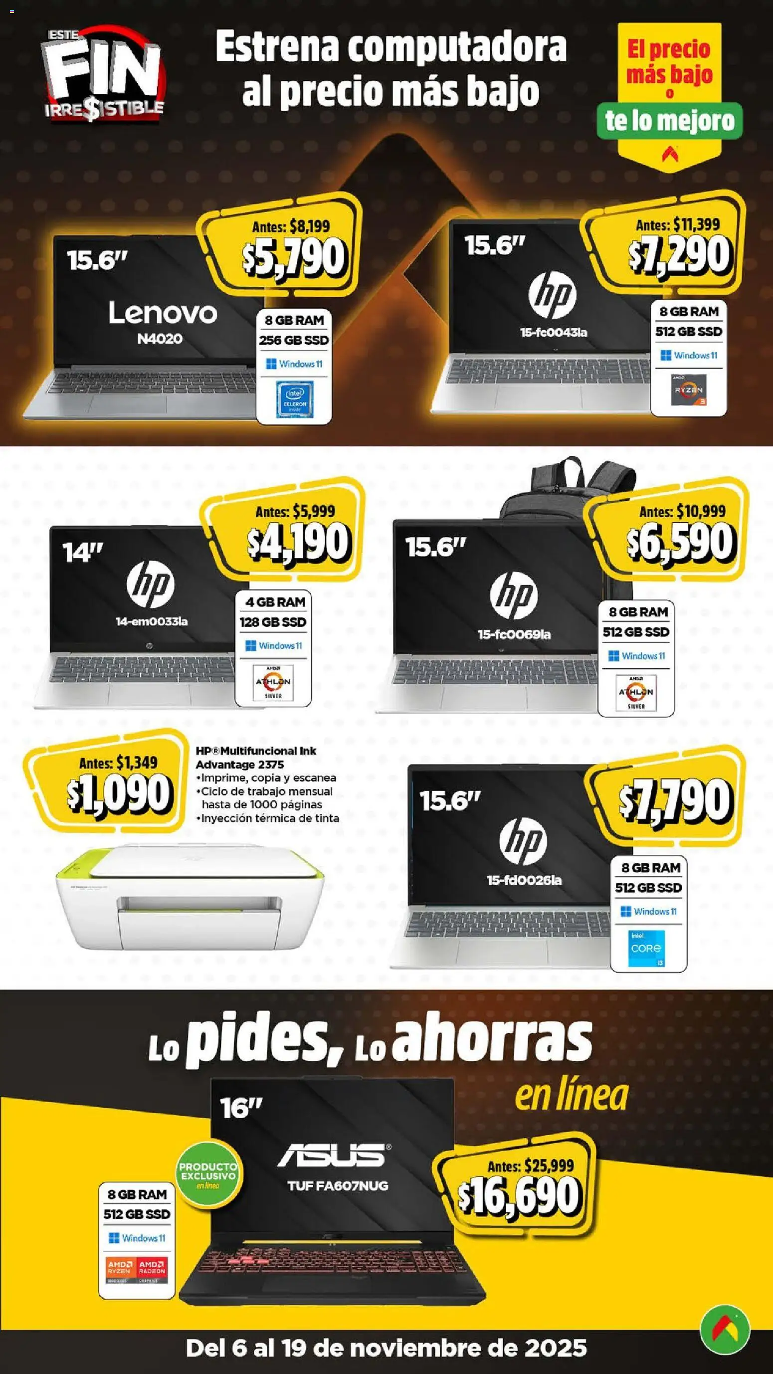 Nuevas ofertas de Bodega Aurrerá válidas en toda la República Mexicana desde el 06.11.2025. ¡Encuentra las mejores ofertas en Bodega Aurrerá Buen Fin ! | Página: 12 | Productos: Computadora, Té