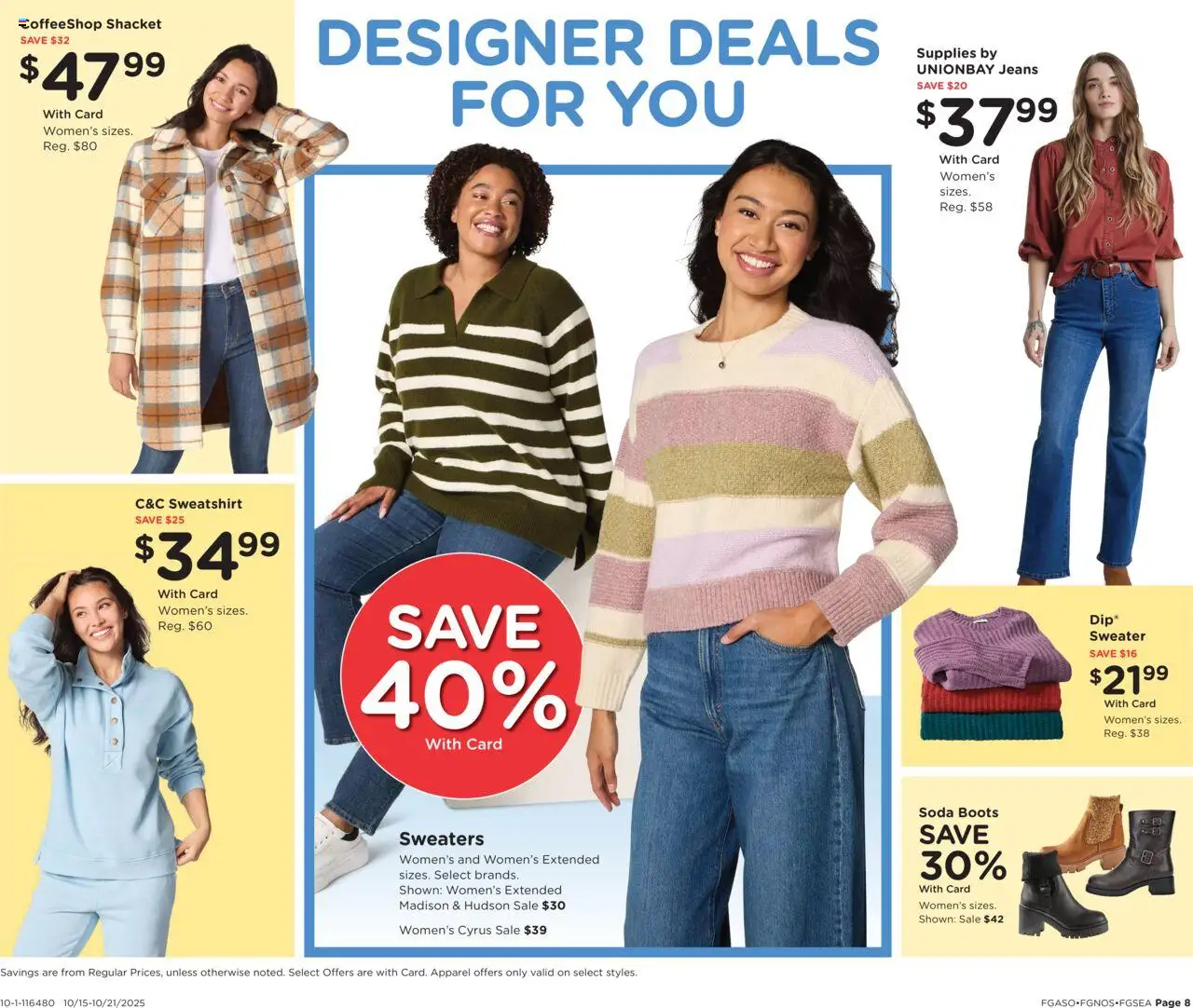 Fred Meyer Home & Apparel - valid from 15.10.2025 | Page: 13 | Products: Sweater, Boots, Jeans