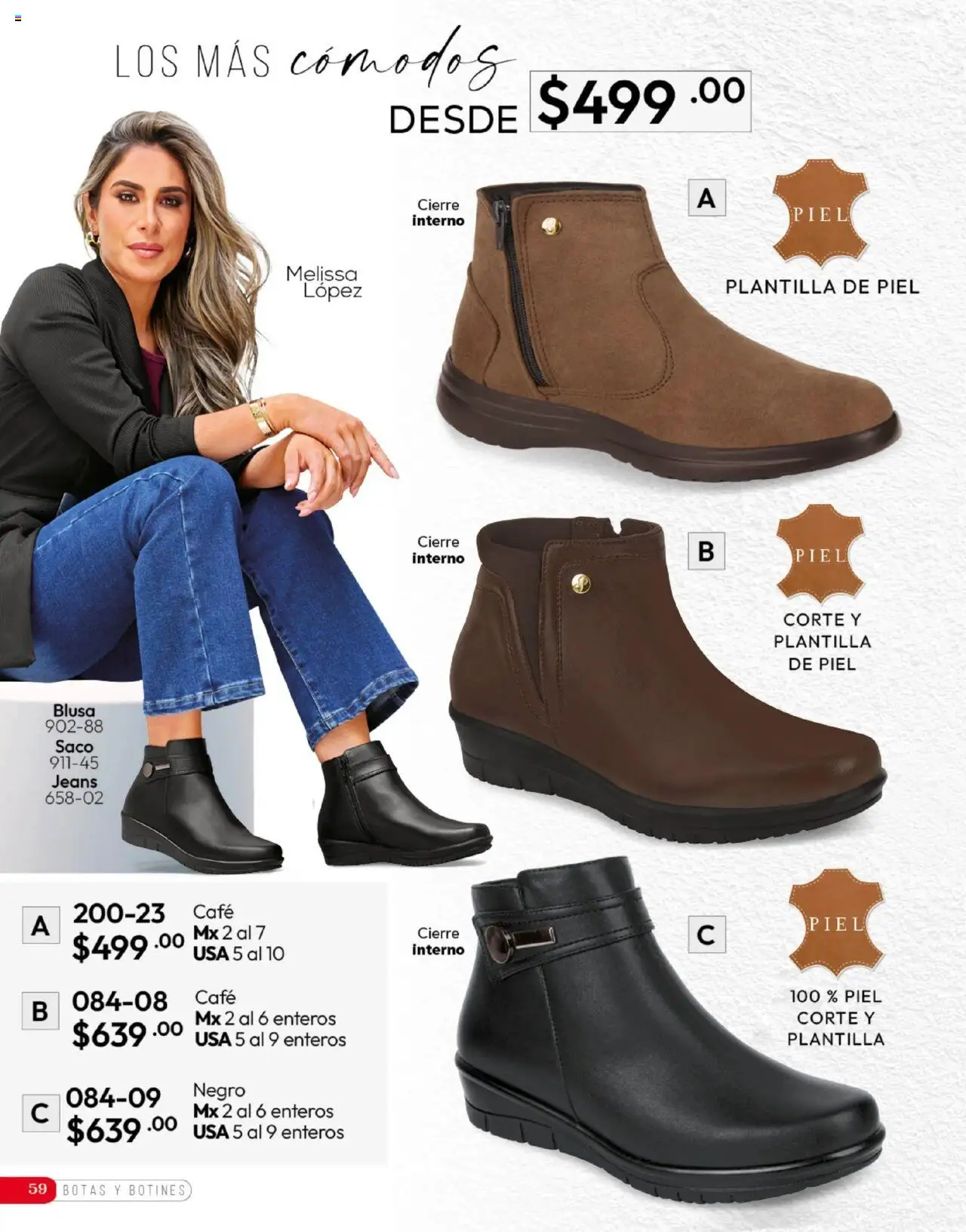 Nuevas ofertas de Cklass válidas en toda la República Mexicana desde el 16.09.2025. ¡Encuentra las mejores ofertas en Cklass - Catálogo Invierno Calzado! | Página: 60 | Productos: Blusa, Botas, Café, Botines