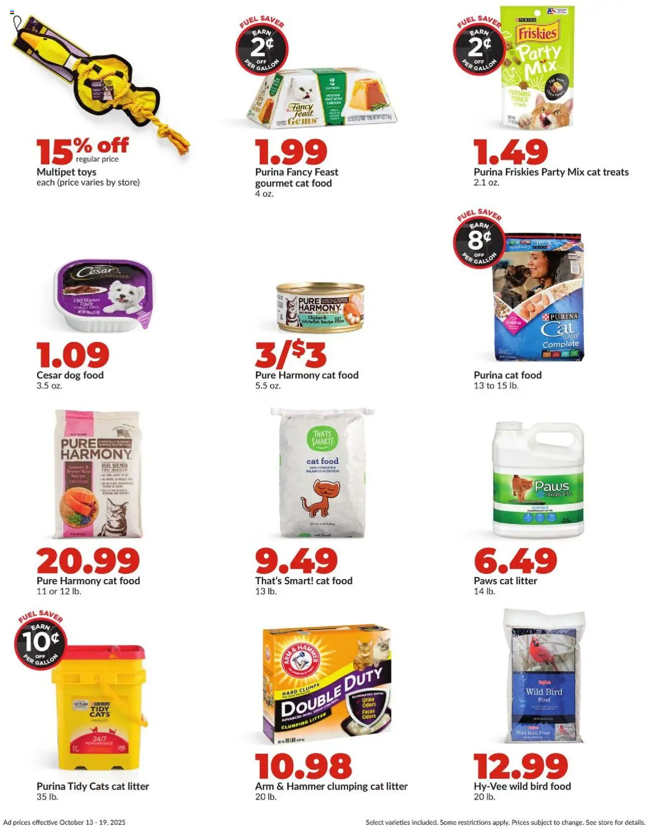 HyVee Weekly Ad - valid from 13.10.2025 | Page: 35 | Products: Cat Food, Cat Litter, Hammer, Rice