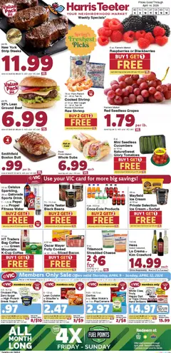Preview of Harris Teeter weekly ads valid from 08.04.2026 | Page: 1 | Products: Cucumbers, Water, Grapes, Bag