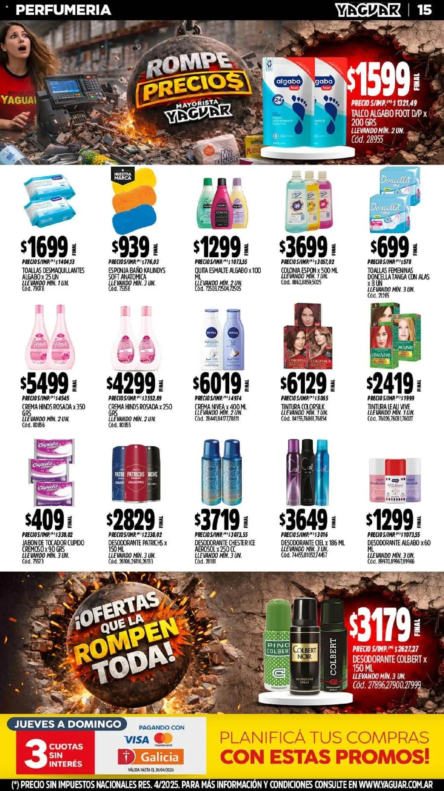Yaguar - Oferta Semanal Mendoza │ válido desde el 20.04.2026 | Página: 15 | Productos: Baño, Tintura, Jabón, Crema