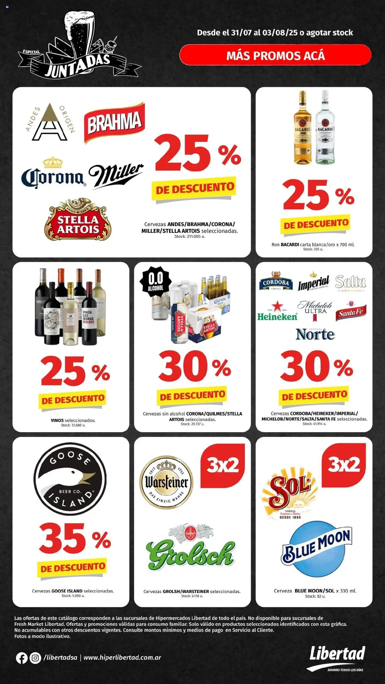 Hipermercado Libertad - Juntadas │ válido desde el 31.07.2025 | Página: 1 | Productos: Cera, Cerveza
