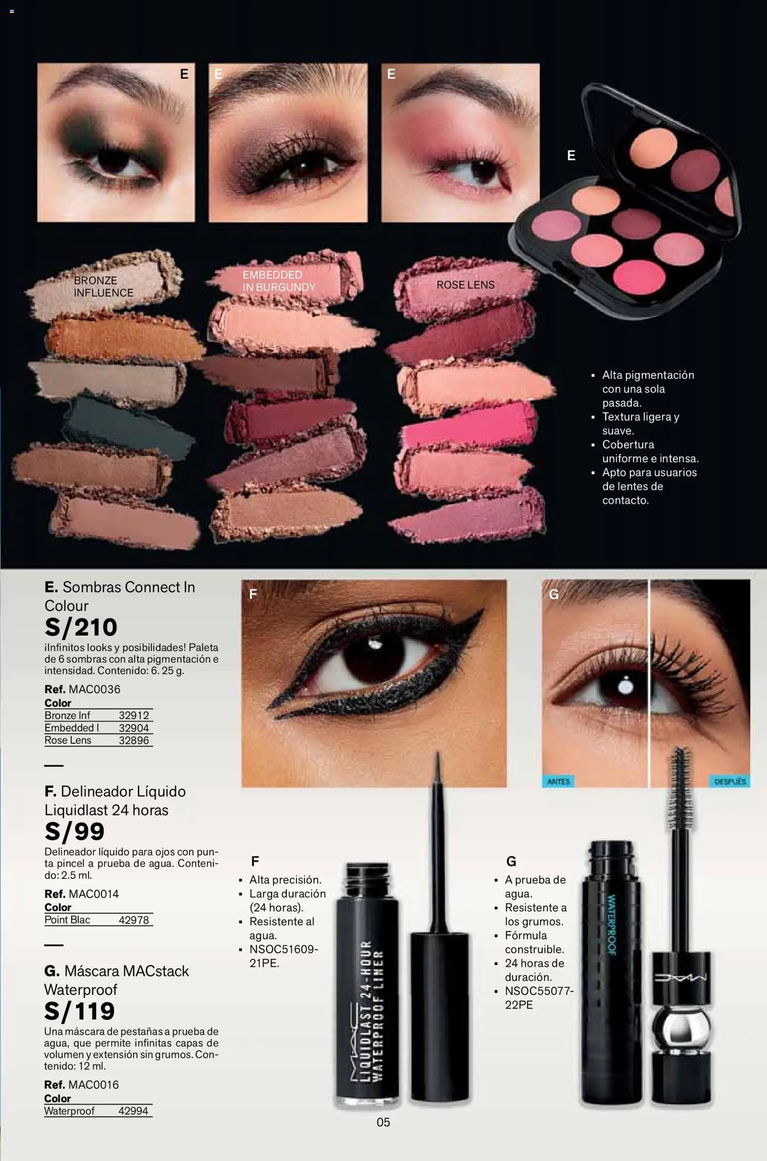 Catálogo Leonisa válido desde 26.12.2025 | Página: 5 | Productos: Máscara, Delineador, Pincel