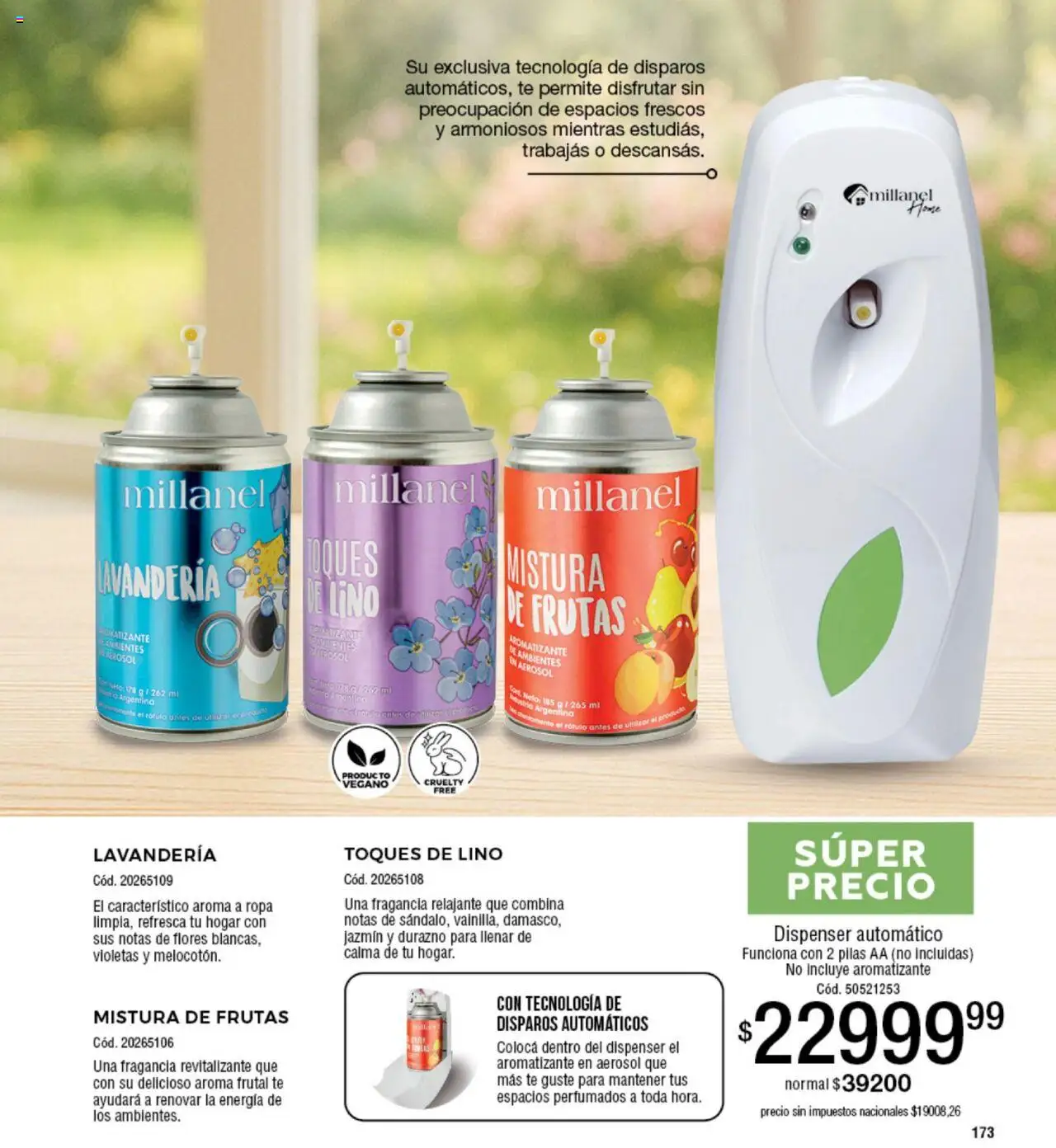 Millanel - Catálogo │ válido desde el 20.10.2025 | Página: 173 | Productos: Pilas, Durazno, Ropa, Té