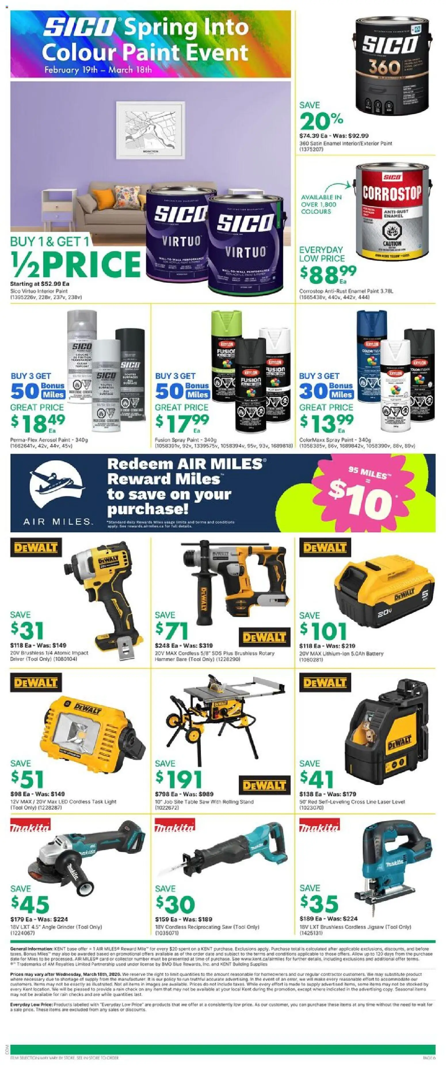 Kent flyer valid from 12.03.2026 | Page: 6 | Products: Grinder, Table, Battery