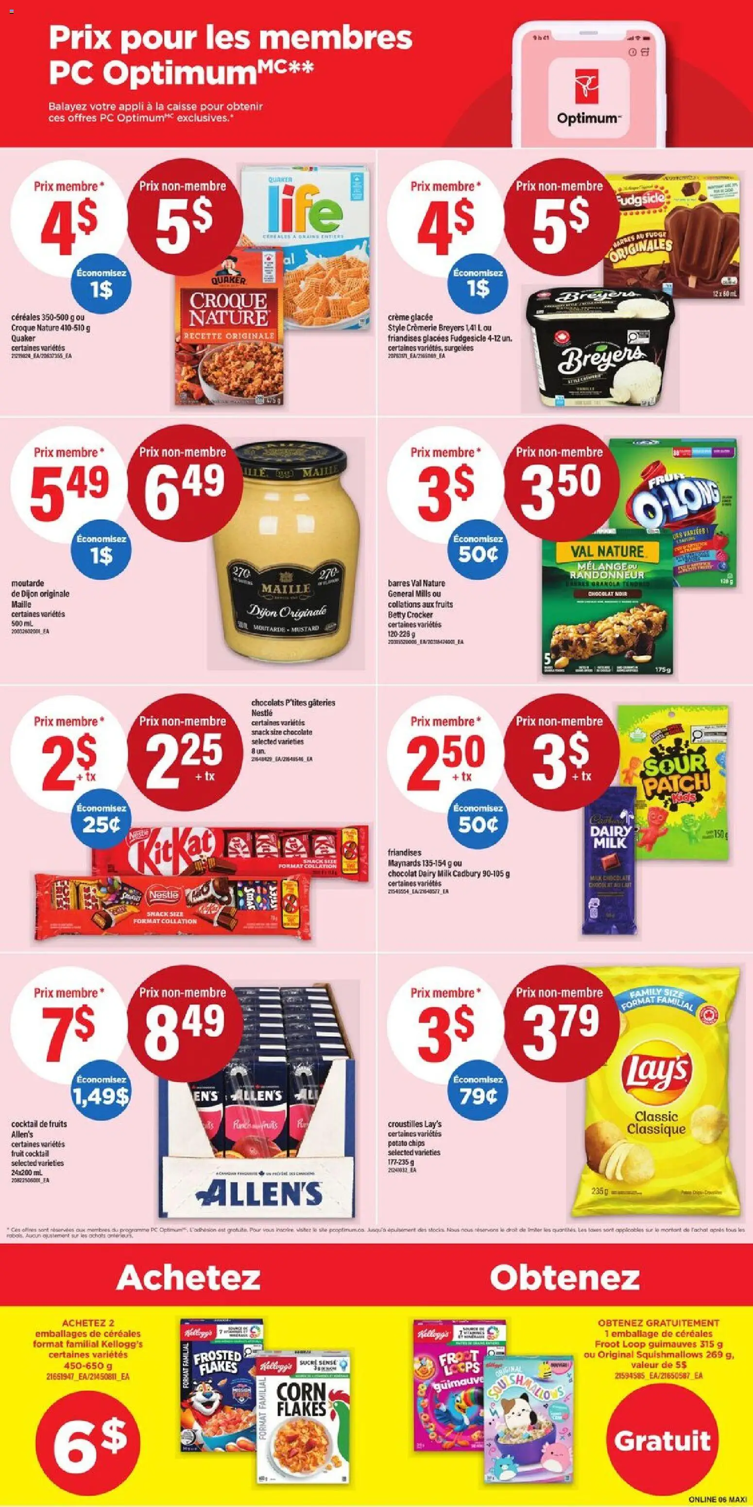 Maxi flyer valid from 09.04.2026 | Page: 9 | Products: Chips, Flakes, Milk, Chocolate