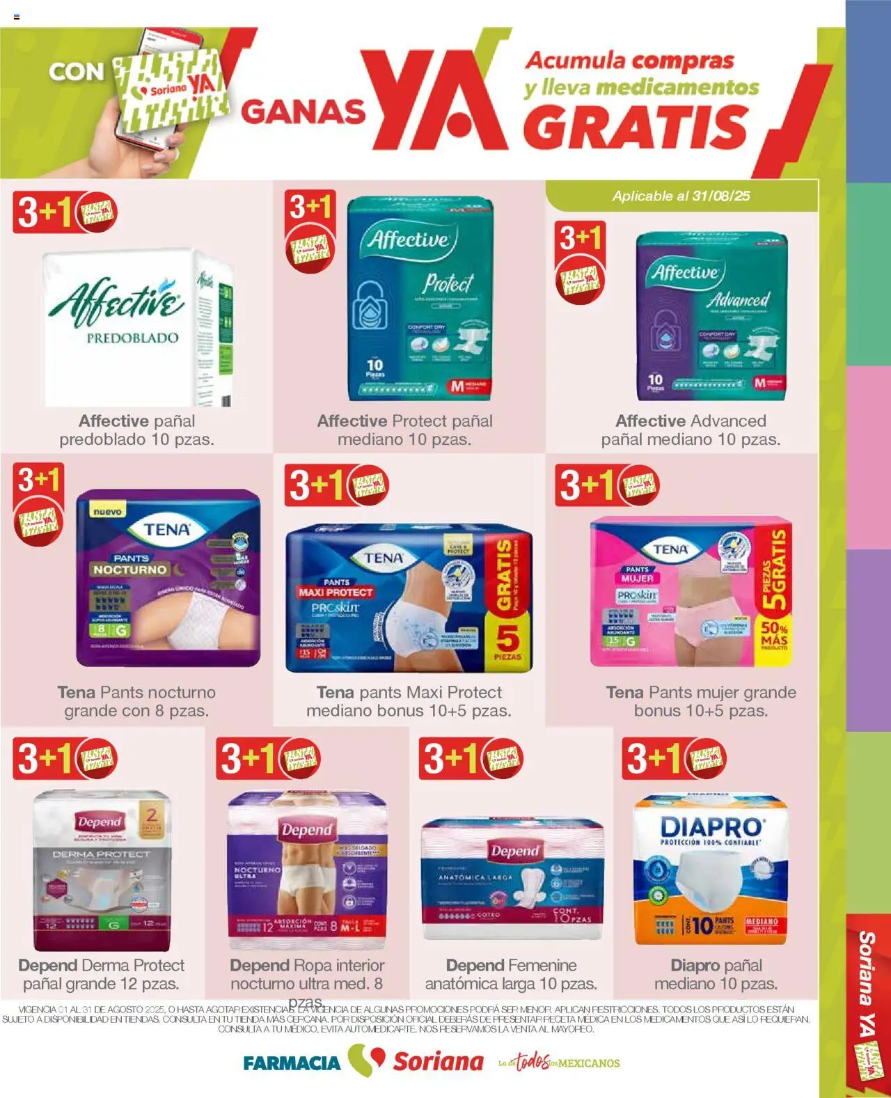 Nuevas ofertas de Soriana válidas en toda la República Mexicana desde el 01.08.2025. ¡Encuentra las mejores ofertas en Soriana - Folleto Farmacia Súper Nacional! | Página: 24 | Productos: Ropa, Ropa interior, Pants