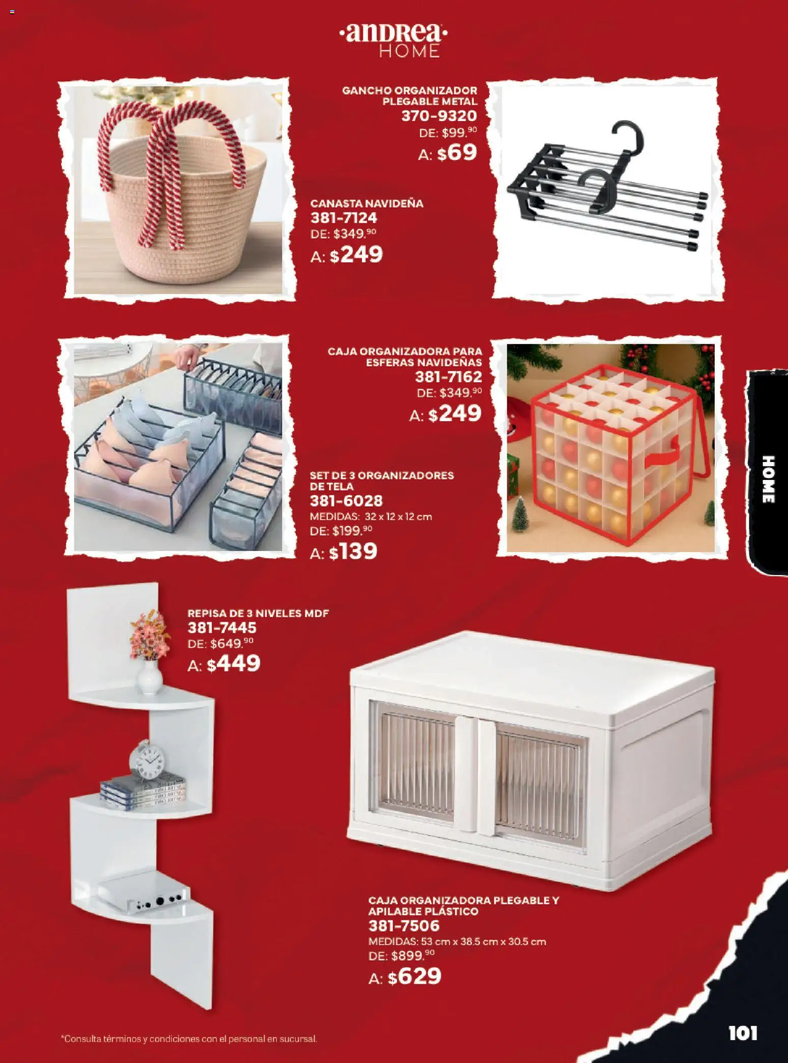 Nuevas ofertas de Andrea válidas en toda la República Mexicana desde el 02.11.2025. ¡Encuentra las mejores ofertas en Andrea Buen Fin ! | Página: 101 | Productos: Repisa, Organizador, Caja, Canasta