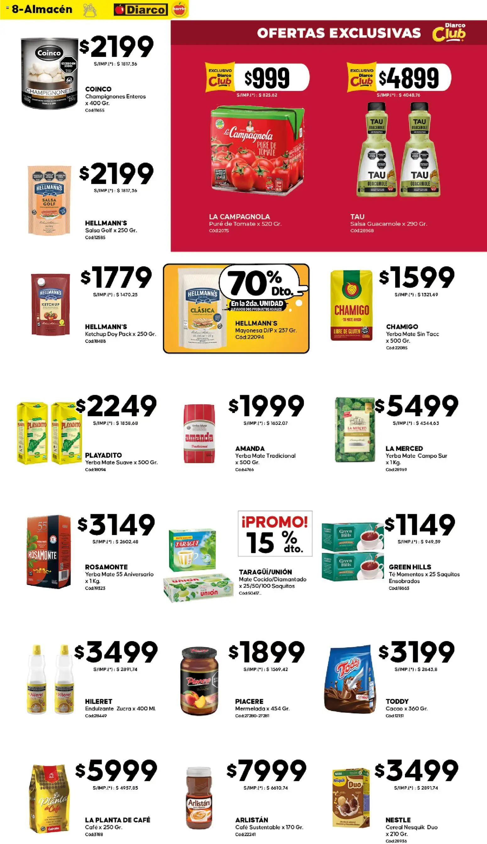 Diarco - Ofertas Diarco Barrio │ válido desde el 30.03.2026 | Página: 8 | Productos: Ketchup, Tomate, Pure de Tomate, Mermelada