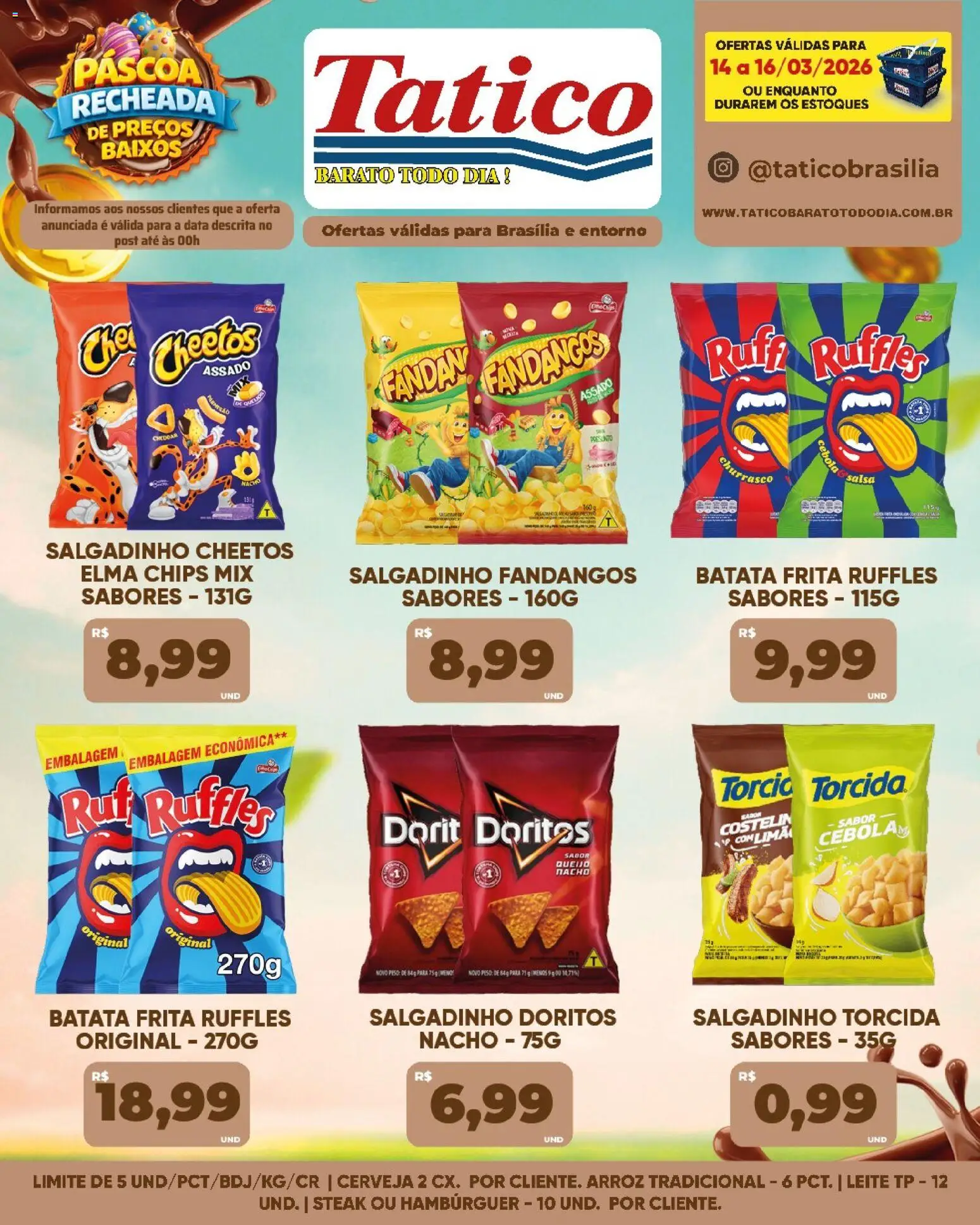 Tatico Folheto - válido de 14.03.2026 | Página: 10 | Produtos: Cerveja, Hambúrguer, Batata, Batata frita