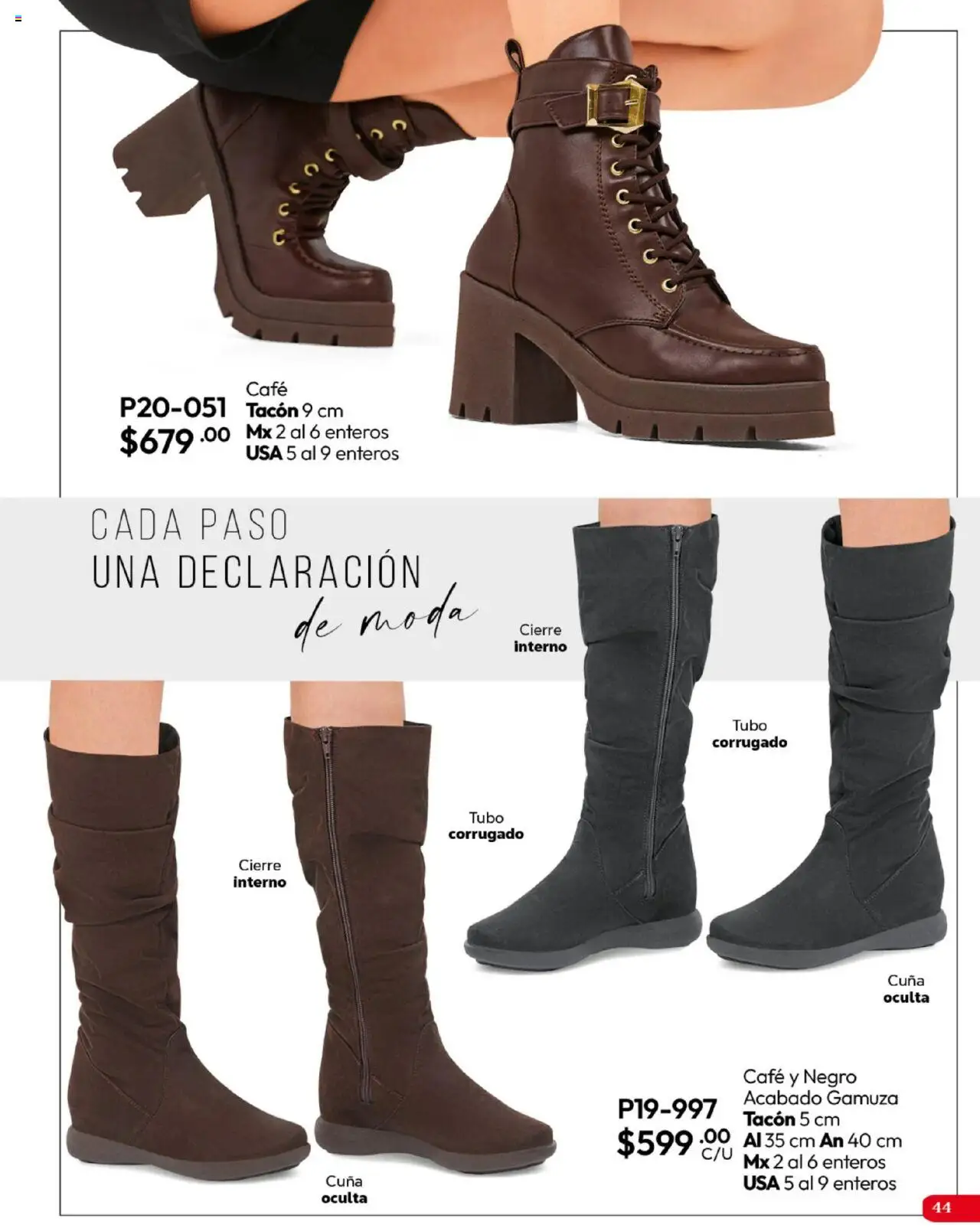 Nuevas ofertas de Cklass válidas en toda la República Mexicana desde el 16.09.2025. ¡Encuentra las mejores ofertas en Cklass - Catálogo Invierno Calzado! | Página: 45 | Productos: Café, Gamuza, Cuna