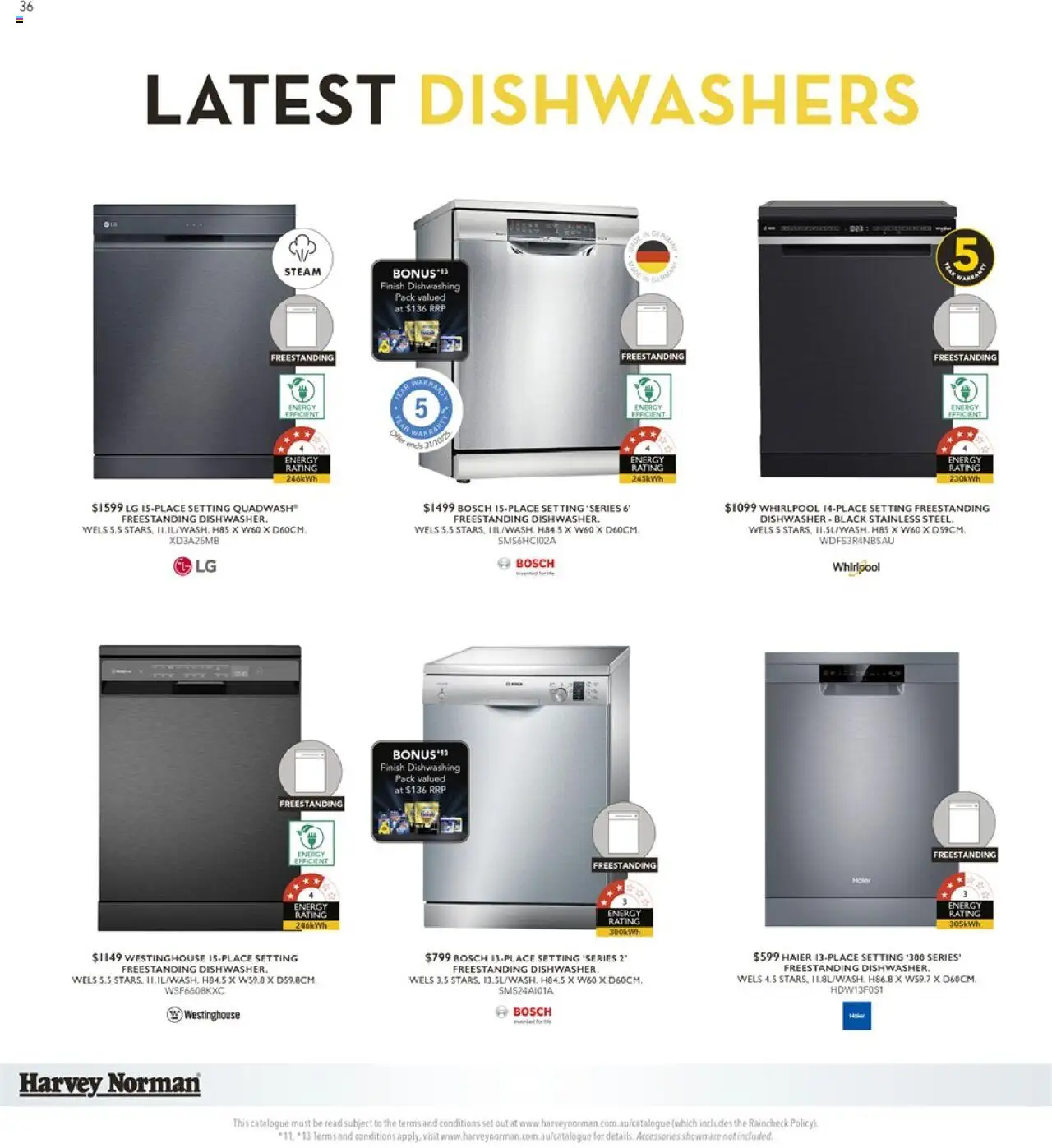 Harvey Norman catalogue - valid from 10.10.2025 | Page: 36 | Products: Accessories, Dishwasher