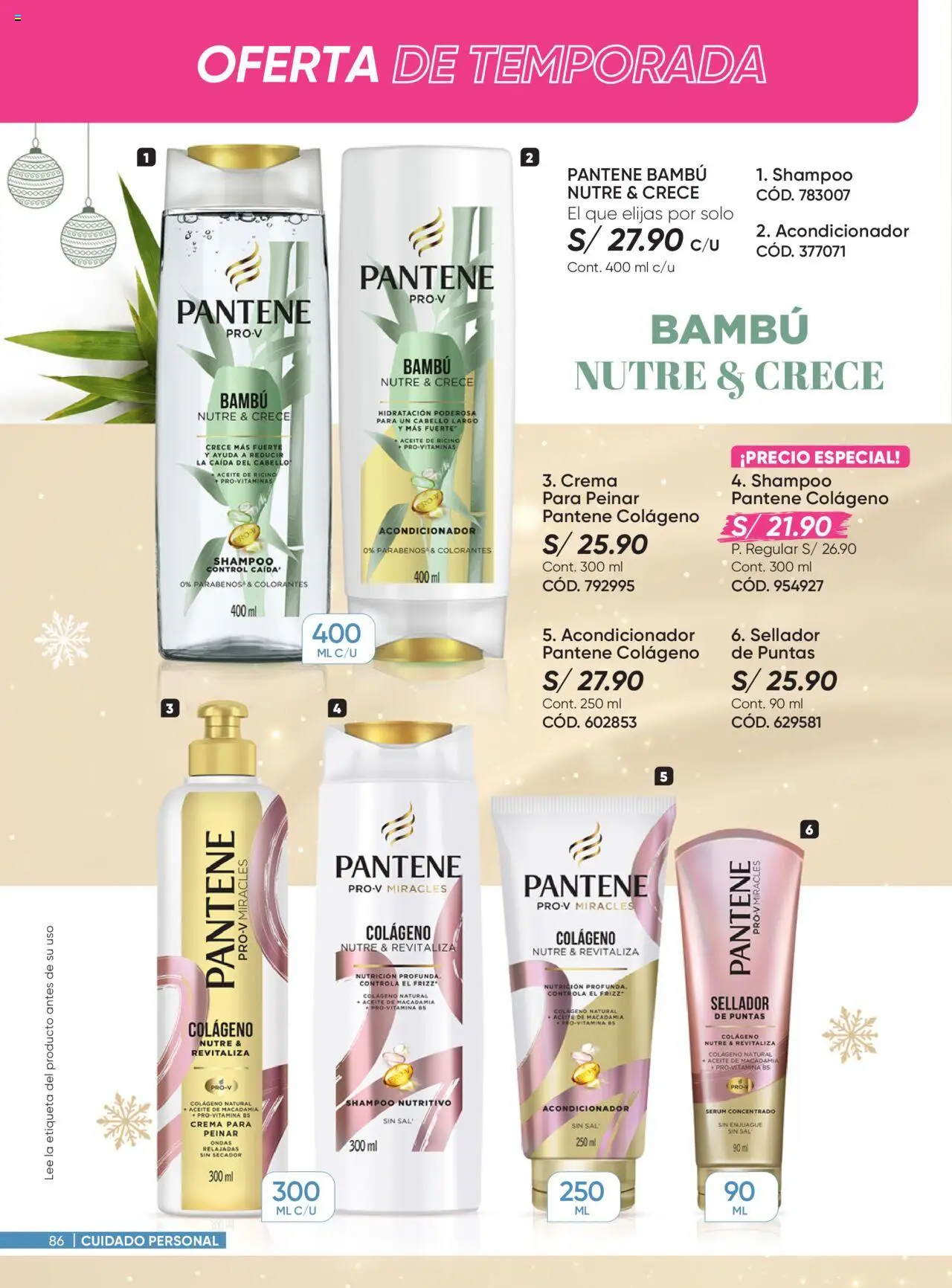 Catálogo Azzorti válido desde 15.10.2025 | Página: 86 | Productos: Shampoo, Acondicionador, Aceite, Crema