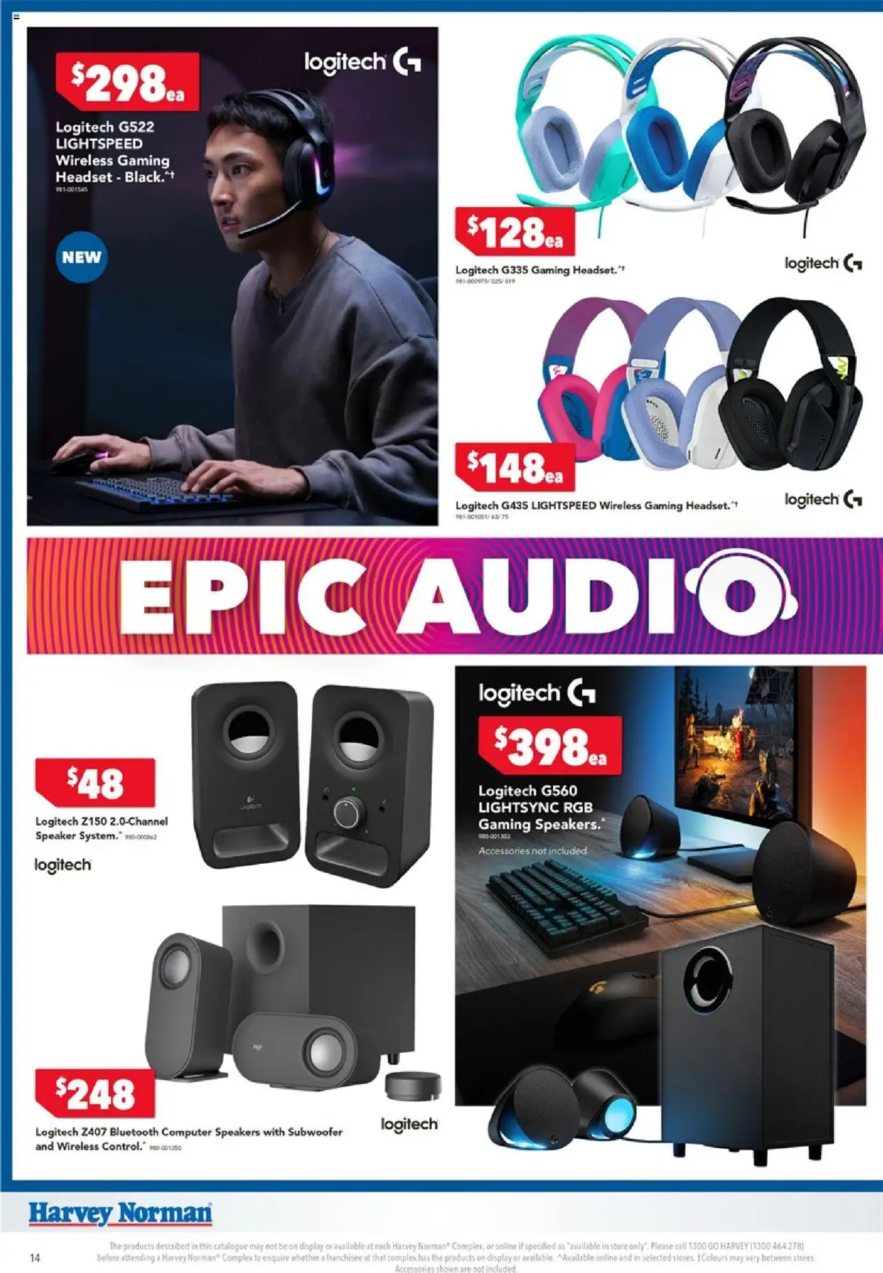Harvey Norman catalogue - valid from 02.08.2025 | Page: 14 | Products: Computer, Headset, Audio, Speaker