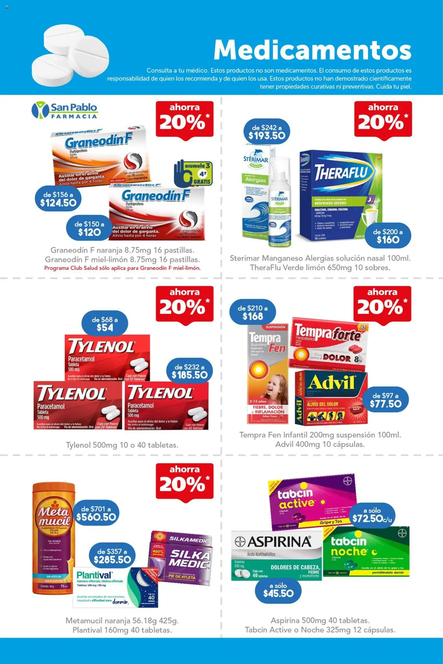 Nuevas ofertas de Farmacia San Pablo válidas en toda la República Mexicana desde el 01.03.2026. ¡Encuentra las mejores ofertas en Farmacia San Pablo catálogo! | Página: 3