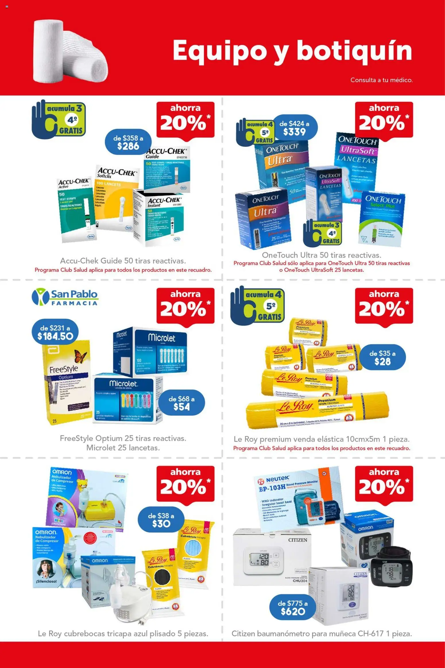 Nuevas ofertas de Farmacia San Pablo válidas en toda la República Mexicana desde el 15.03.2026. ¡Encuentra las mejores ofertas en Farmacia San Pablo catálogo! | Página: 14 | Productos: Monitor, Cubrebocas, Nebulizador