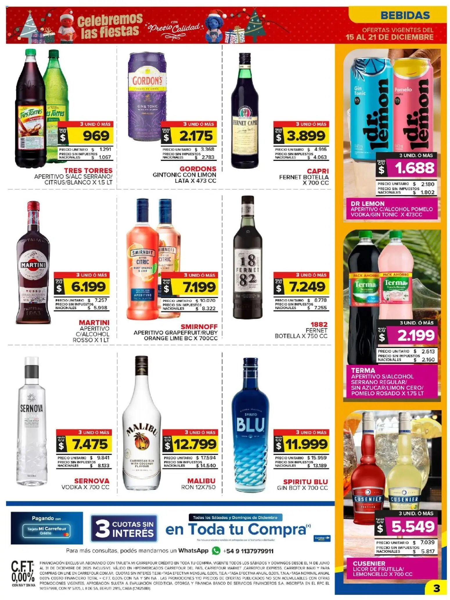 Carrefour Maxi catálogo │ válido desde el 15.12.2025 | Página: 6 | Productos: Botella, Banco, Fernet, Limón