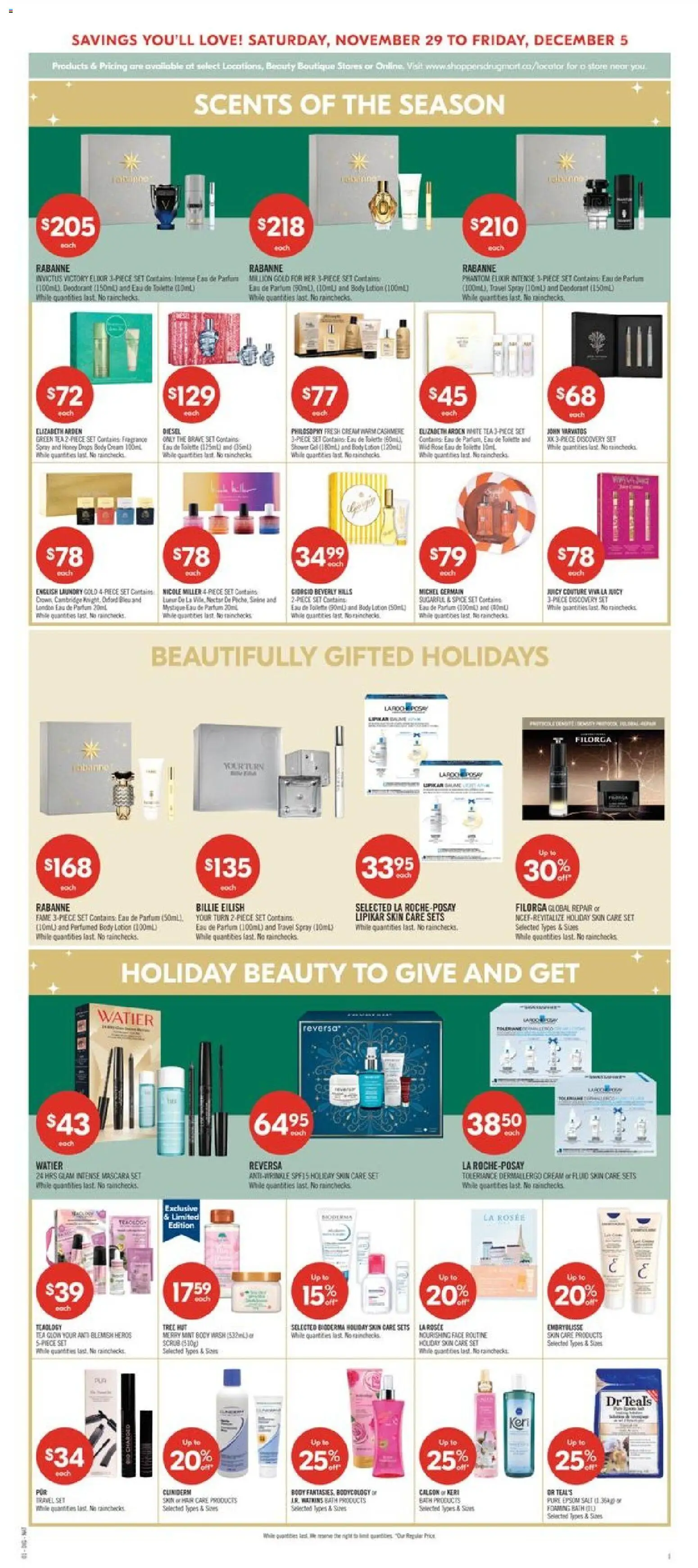 Shoppers flyer valid from 29.11.2025 | Page: 9 | Products: Eau de toilette, Mascara, Deodorant, Toilette