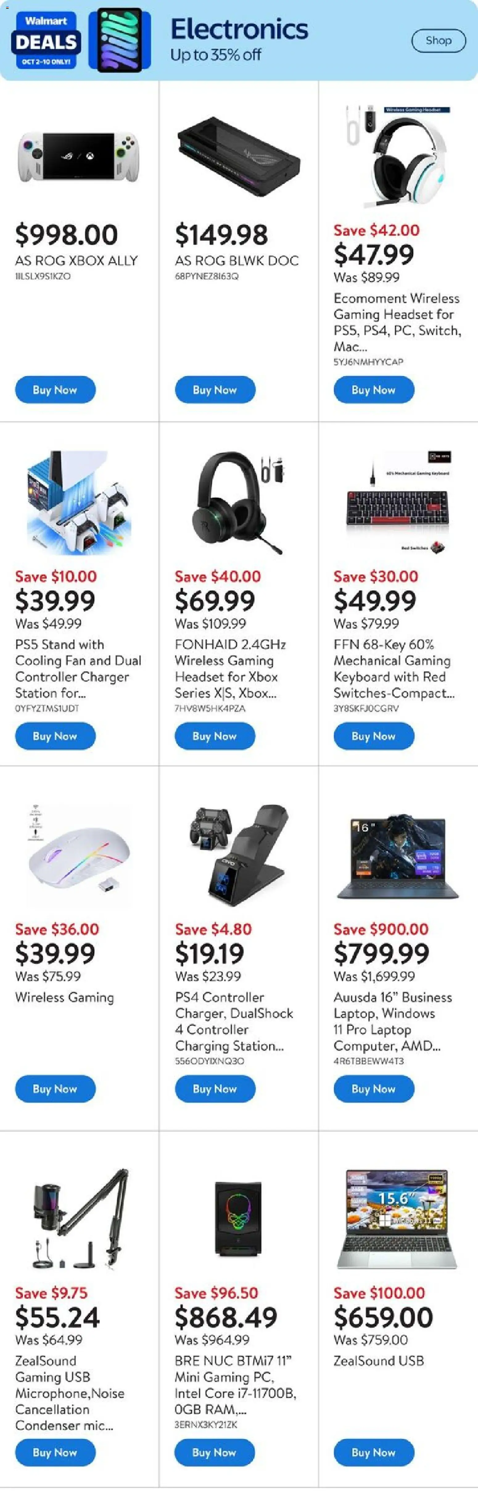 Walmart flyer valid from 23.10.2025 | Page: 3 | Products: Keyboard, Xbox, Fan