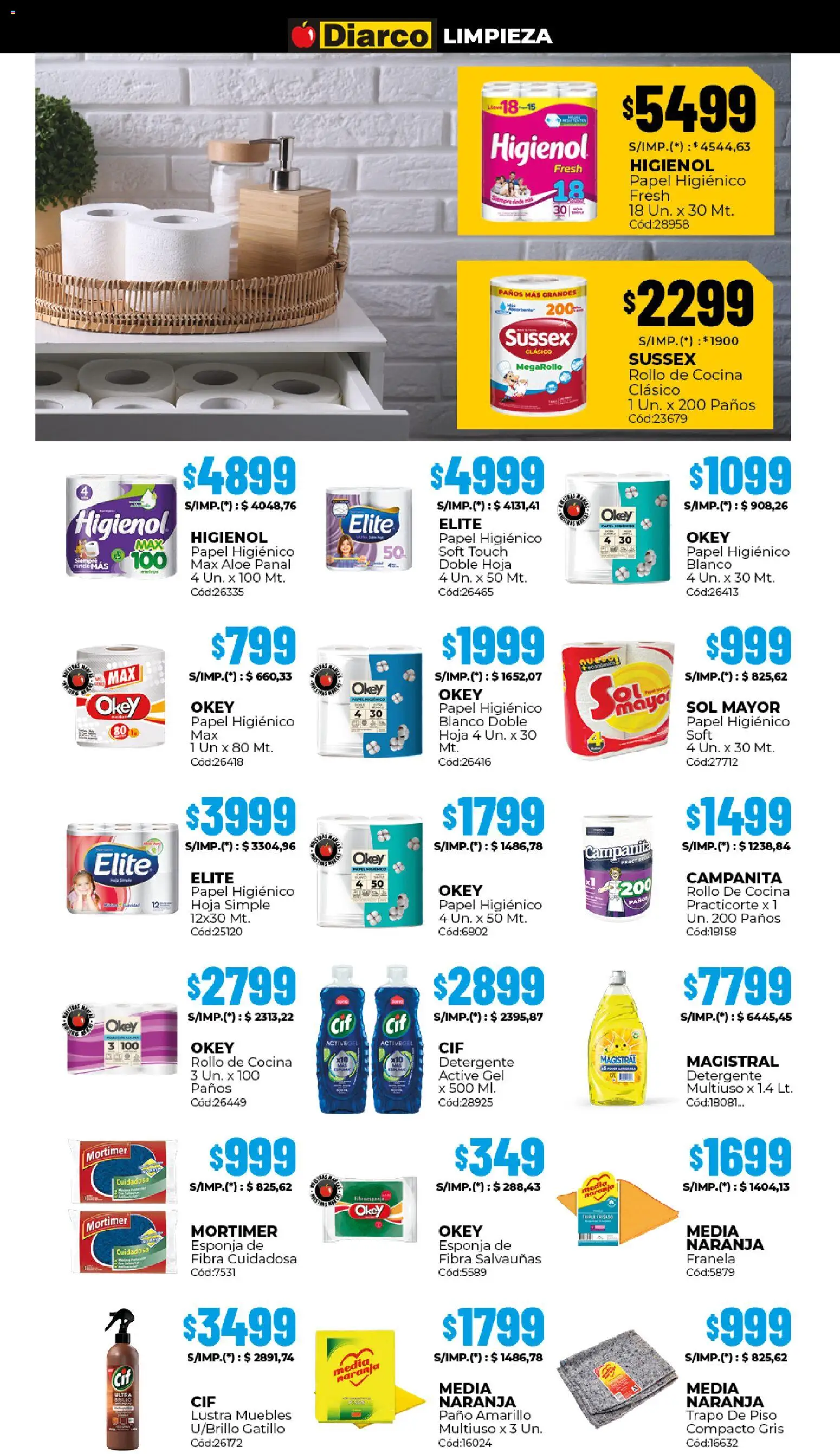 Diarco ofertas │ válido desde el 02.03.2026 | Página: 16 | Productos: Trapo de piso, Cocina, Brillo, Esponja