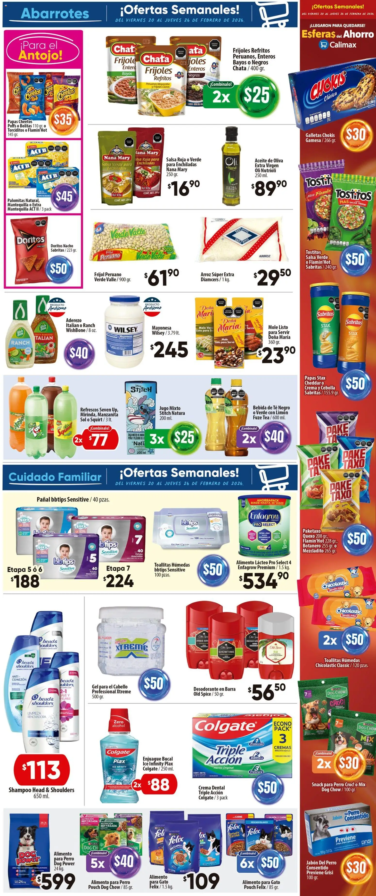 Nuevas ofertas de Calimax válidas en toda la República Mexicana desde el 20.02.2026. ¡Encuentra las mejores ofertas en Calimax folleto Mexicali y SLRC! | Página: 5 | Productos: Mayonesa, Mantequilla, Jugo, Barra