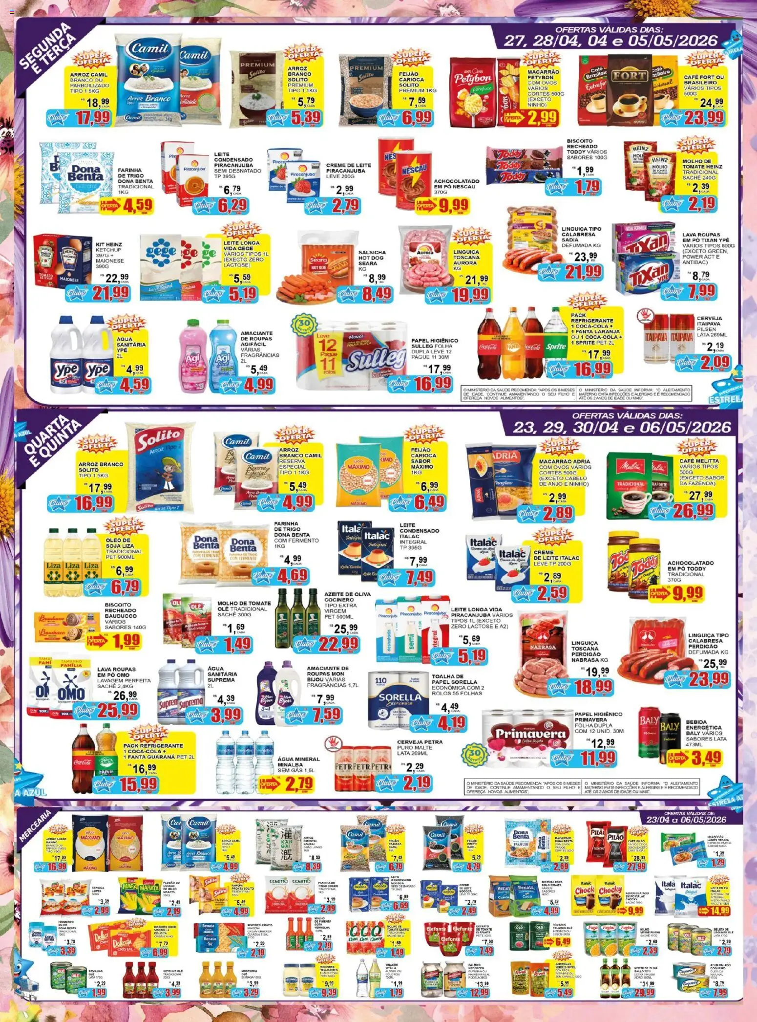 Estrela Azul Folheto - válido de 22.04.2026 | Página: 2 | Produtos: Cama, Minalba, Azeite, Papel higiênico