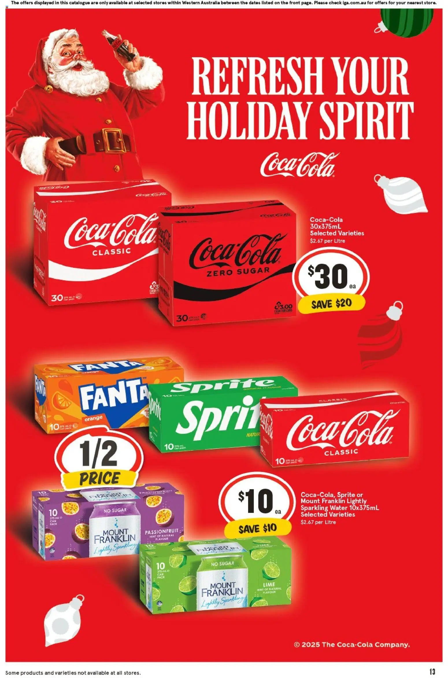 IGA catalogue - valid from 05.11.2025 | Page: 13 | Products: Passionfruit, Water, Sugar, Lime