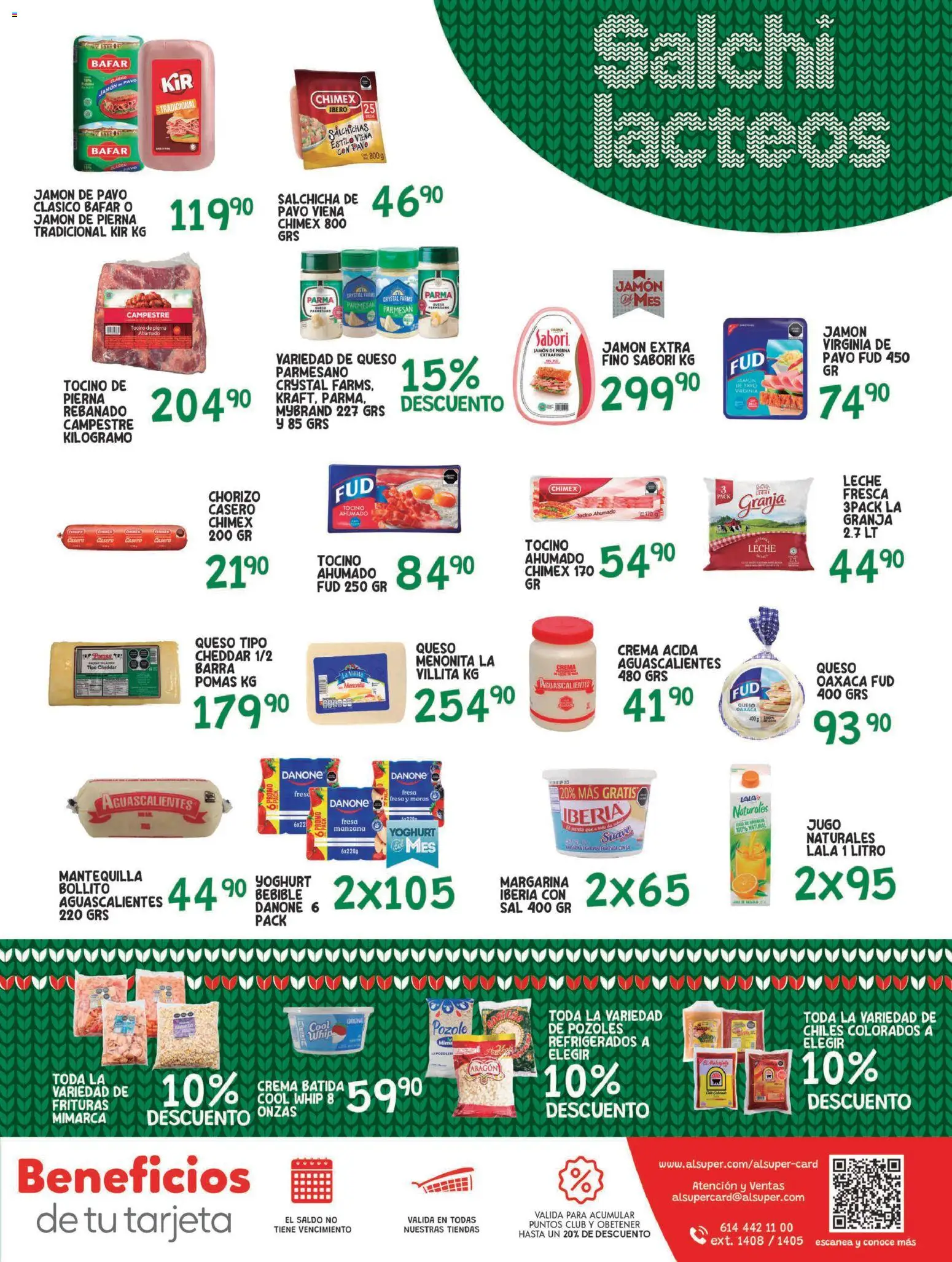 Nuevas ofertas de Alsuper válidas en toda la República Mexicana desde el 16.12.2025. ¡Encuentra las mejores ofertas en Alsuper folleto Zacatecas! | Página: 7 | Productos: Sal, Manzana, Chorizo, Margarina