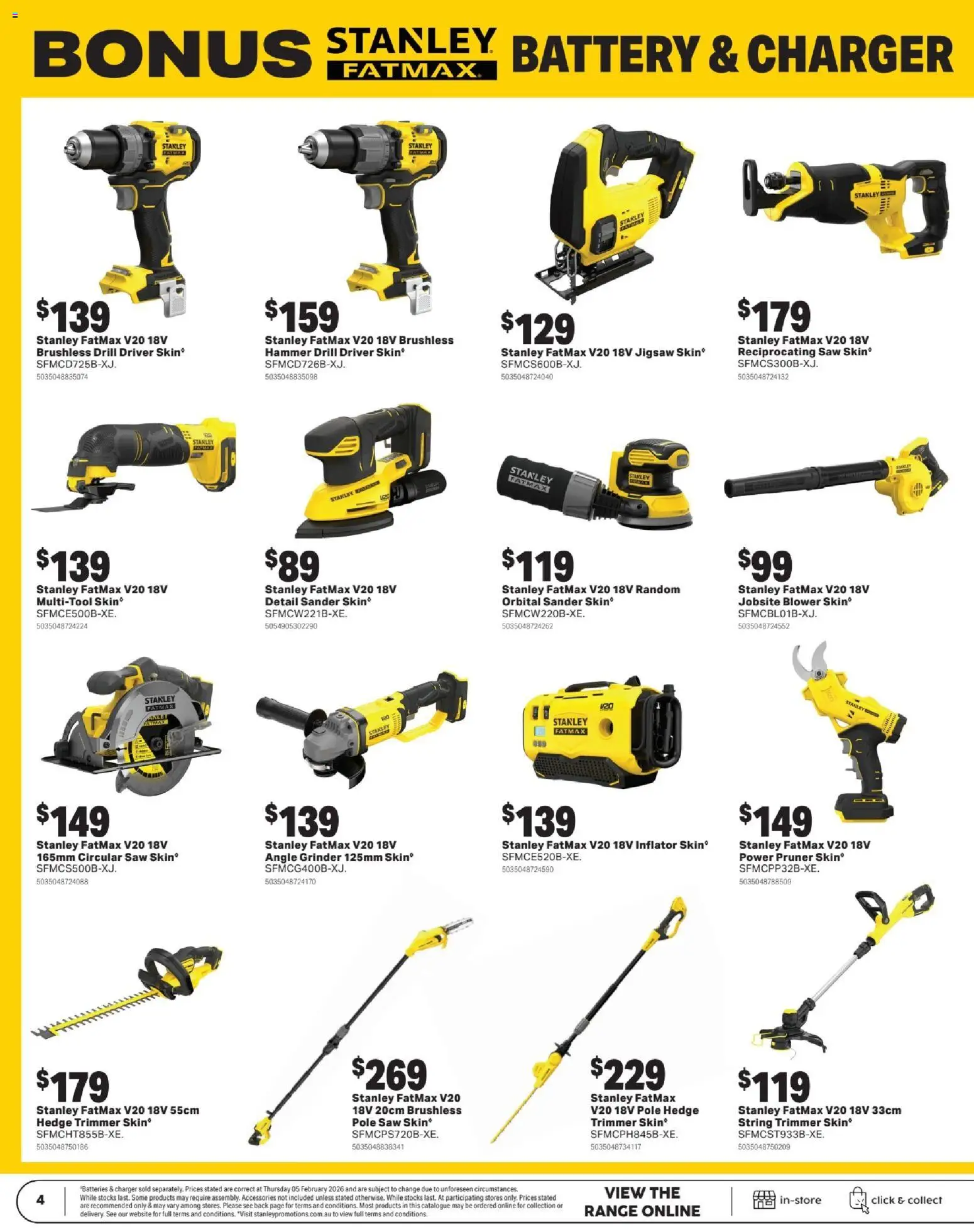 Mitre 10 catalogue - valid from 18.03.2026 | Page: 4 | Products: Battery, Charger, Saw, Grinder