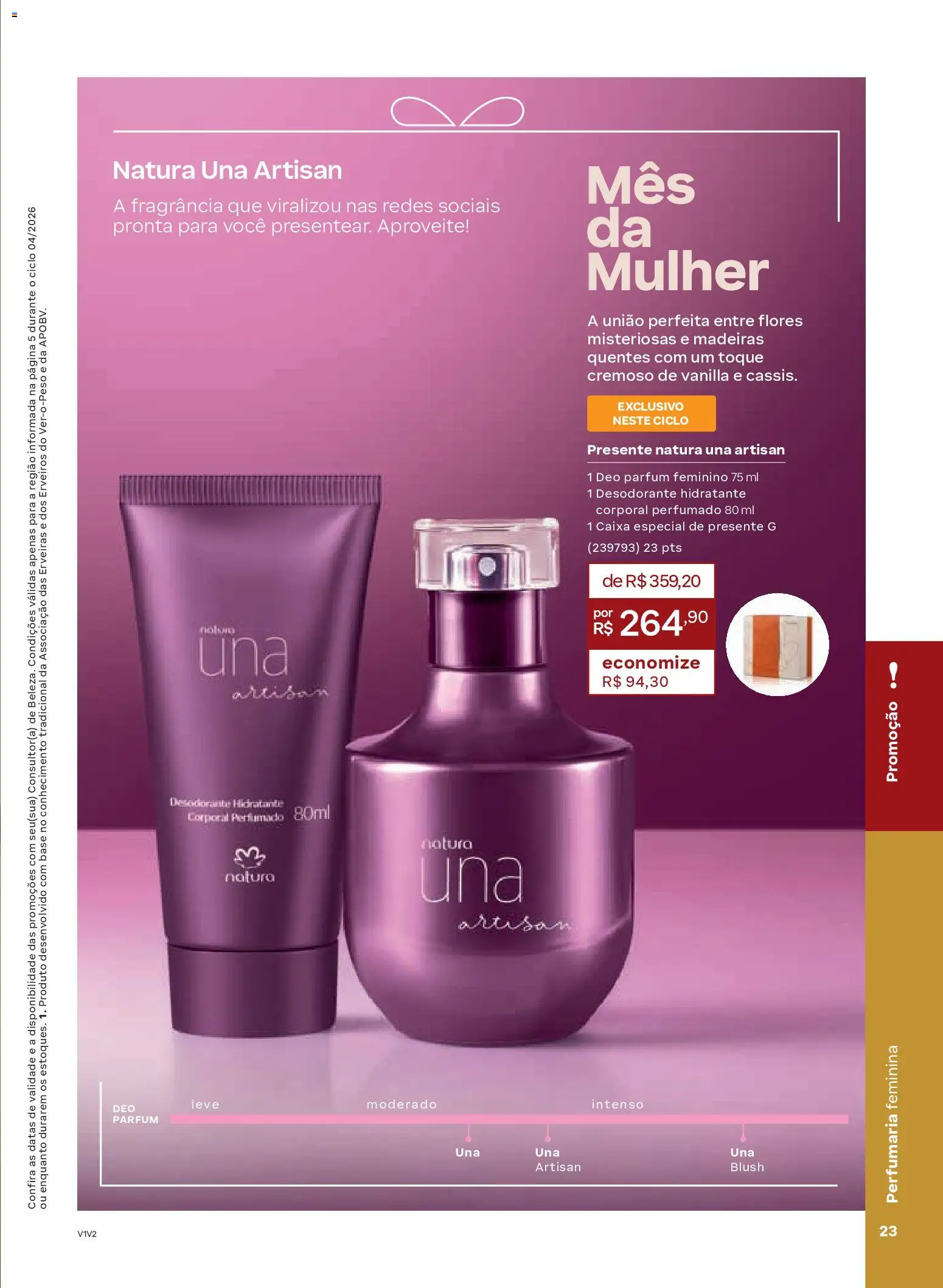 Natura Folheto - válido de 19.02.2026 | Página: 23 | Produtos: Blush, Madeiras, Desodorante, Flores