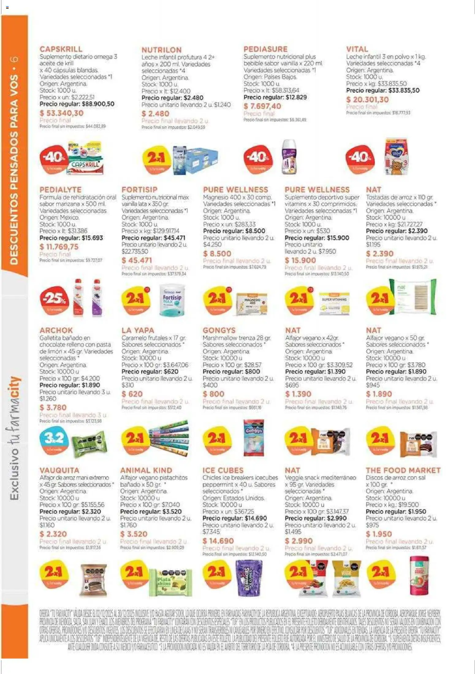 Farmacity catálogo │ válido desde el 02.12.2025 | Página: 6 | Productos: Sal, Mani, Alfajor, Pasta