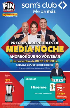 Vista previa de Sam's Club Buen Fin, nuevo folleto de la tienda, válido en México a partir del 06.11.2025