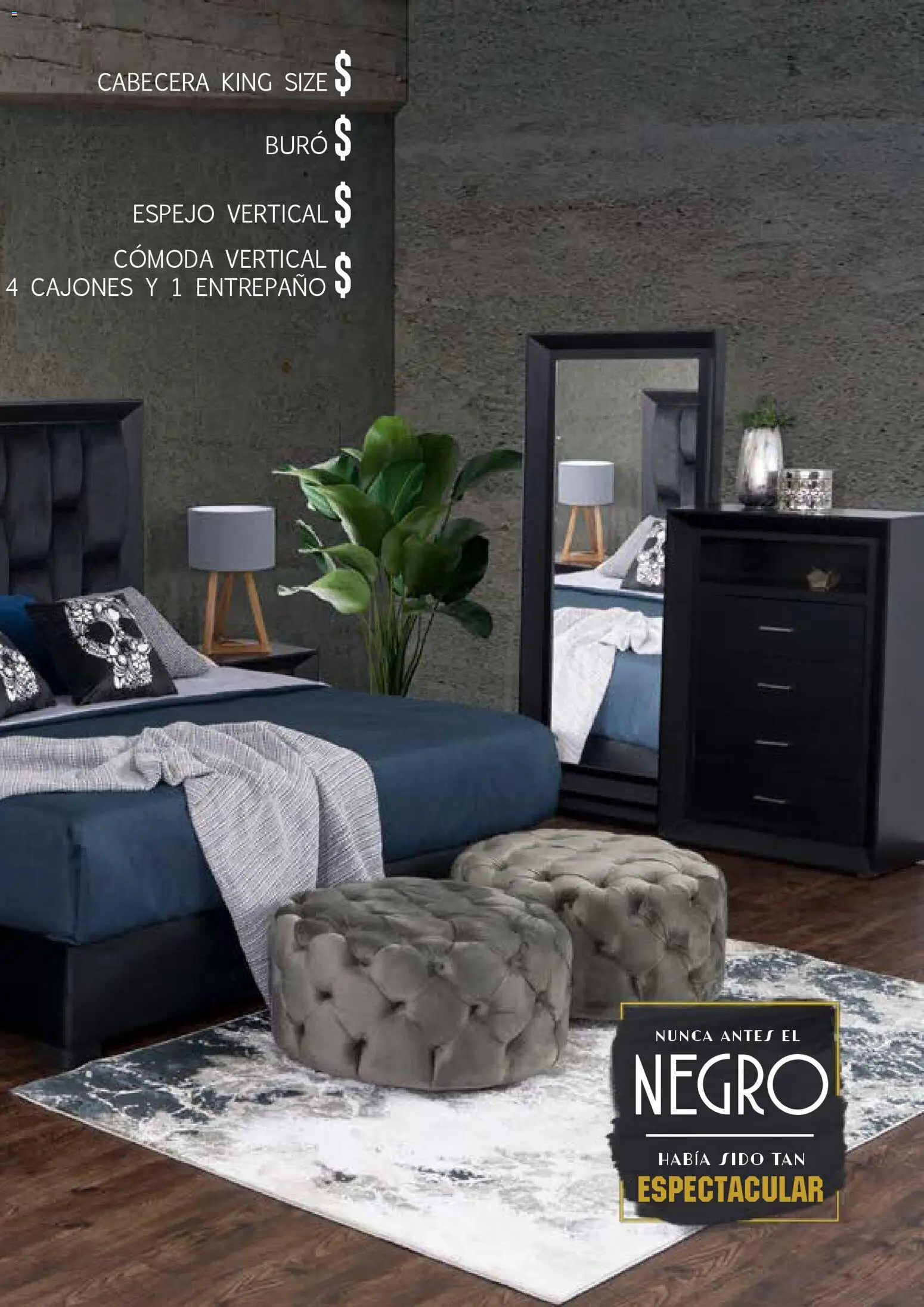 Nuevas ofertas de Muebles Dico válidas en toda la República Mexicana desde el 17.03.2026. ¡Encuentra las mejores ofertas en Muebles Dico catálogo Black Chicago ! | Página: 5 | Productos: Cabecera, Buró, Espejo