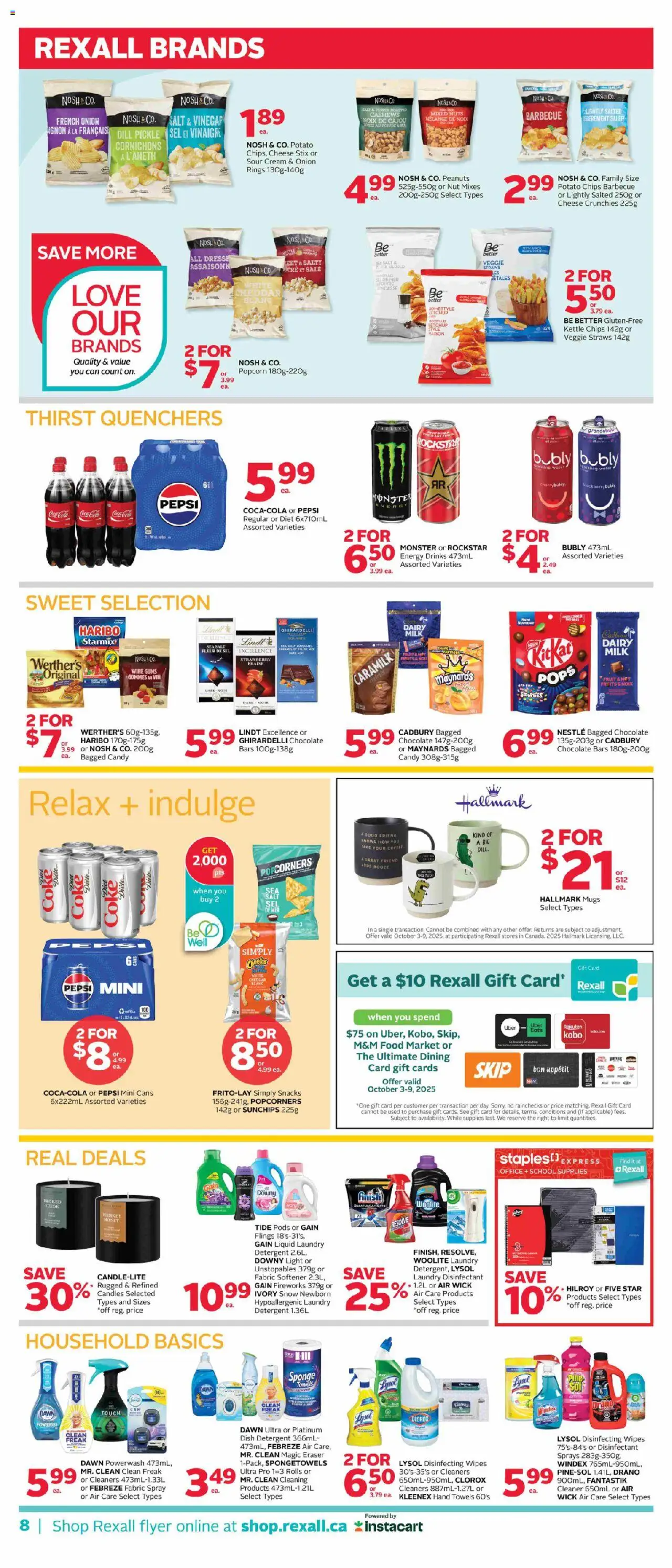 Rexall flyer valid from 03.10.2025 | Page: 12 | Products: Chips, Fabric softener, Cheese, Coffee