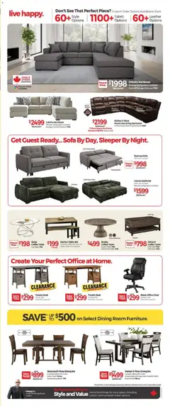 Preview of Tepperman's weekly flyer / circulaire from shop Tepperman's valid from 23.10.2025 | Page: 4 | Products: Bed, Sofa, Table, Chair