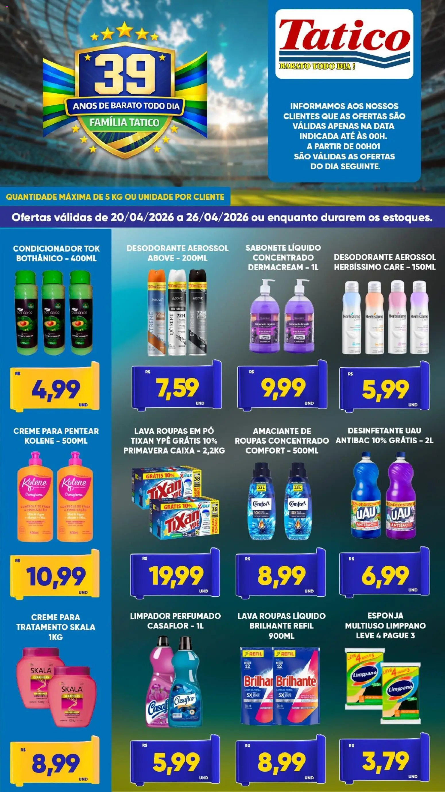 Tatico Folheto - válido de 20.04.2026 | Página: 8 | Produtos: Pó, Roupas, Creme, Creme para pentear