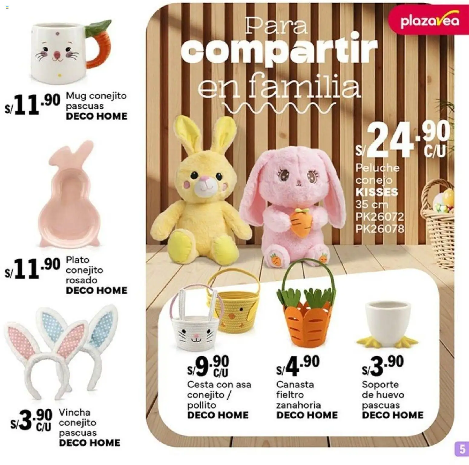 Catálogo Plaza Vea válido desde 23.03.2026 | Página: 5 | Productos: Cesta, Zanahoria