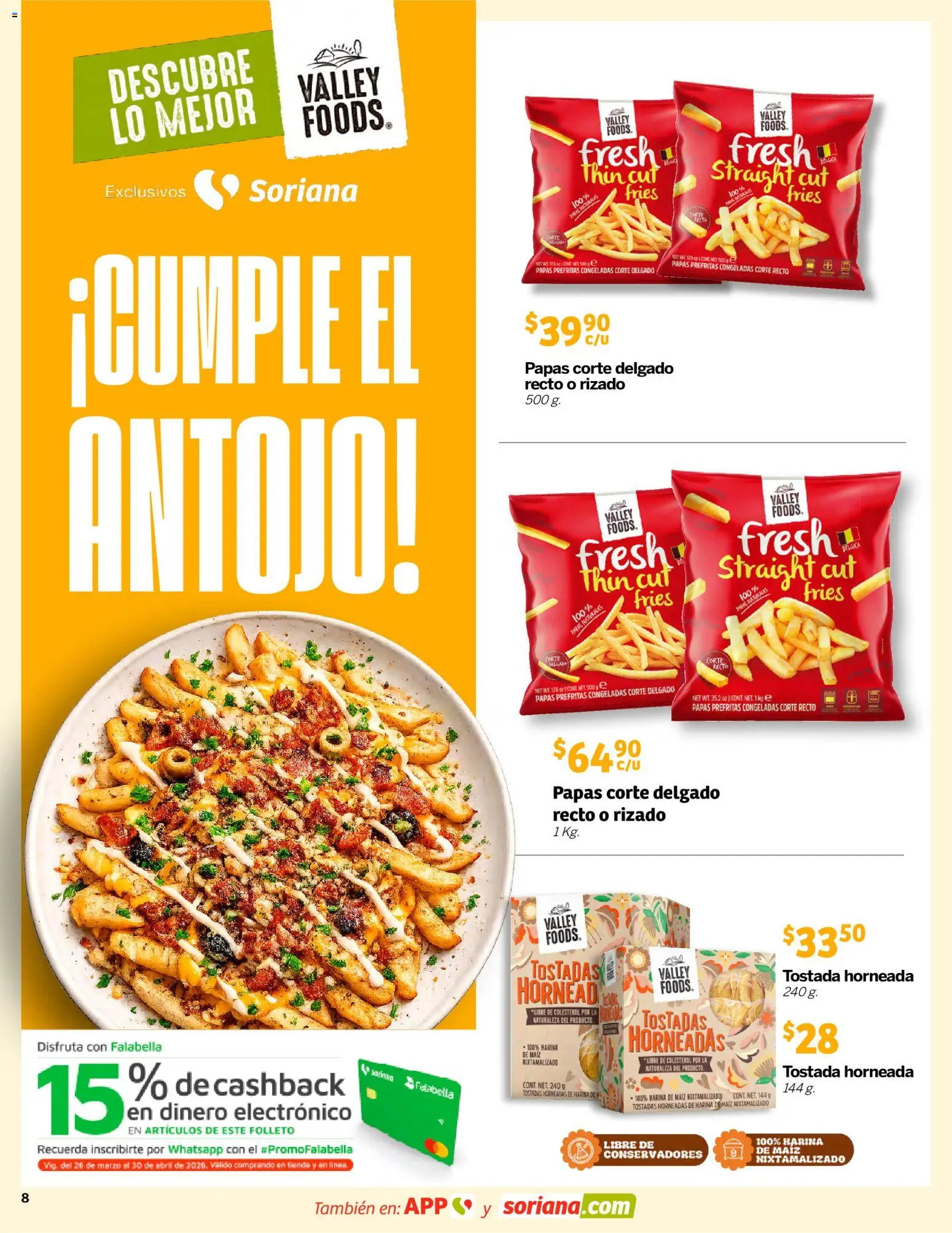 Nuevas ofertas de Soriana válidas en toda la República Mexicana desde el 26.03.2026. ¡Encuentra las mejores ofertas en Soriana Descubre lo mejor Mercado Nacional! | Página: 8 | Productos: Maíz, Harina