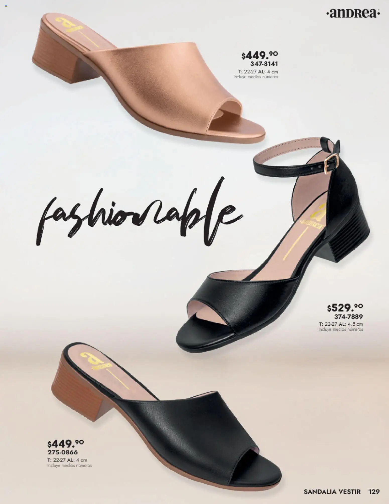 Nuevas ofertas de Andrea válidas en toda la República Mexicana desde el 24.08.2025. ¡Encuentra las mejores ofertas en Andrea - Catálogo Calzado Dama! | Página: 129