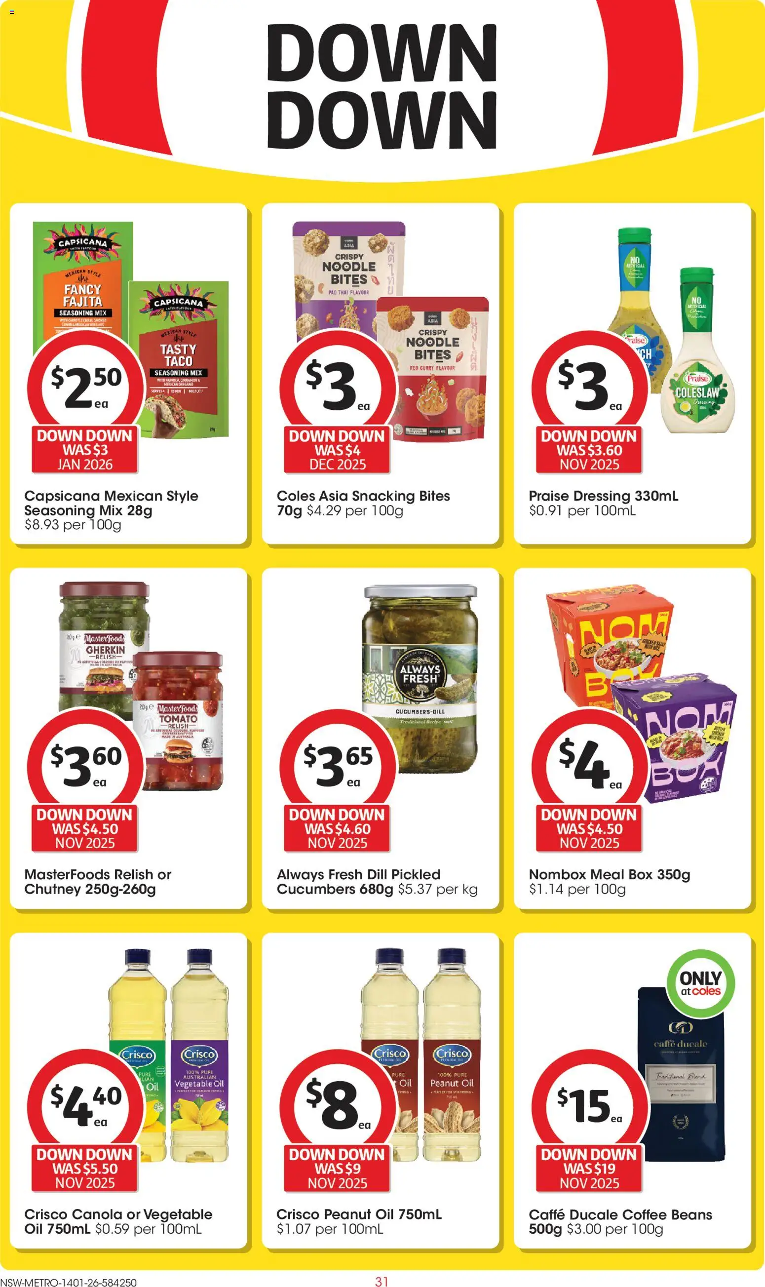 Coles catalogue - valid from 14.01.2026 | Page: 31 | Products: Box, Oil, Cucumbers, Dill