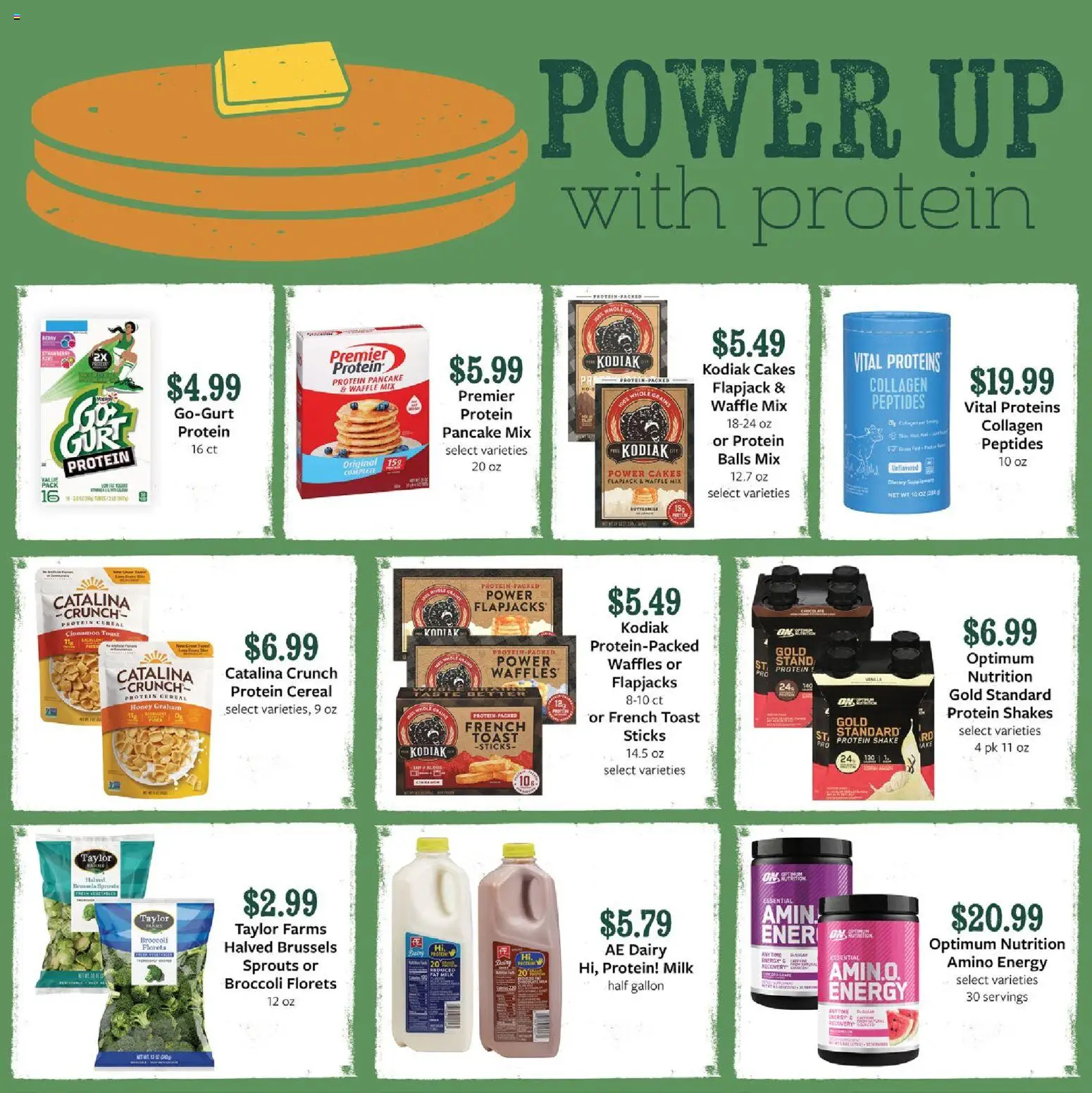 Fareway Weekly Ad - valid from 12.01.2026 | Page: 14 | Products: Broccoli, Brussels Sprouts, Milk