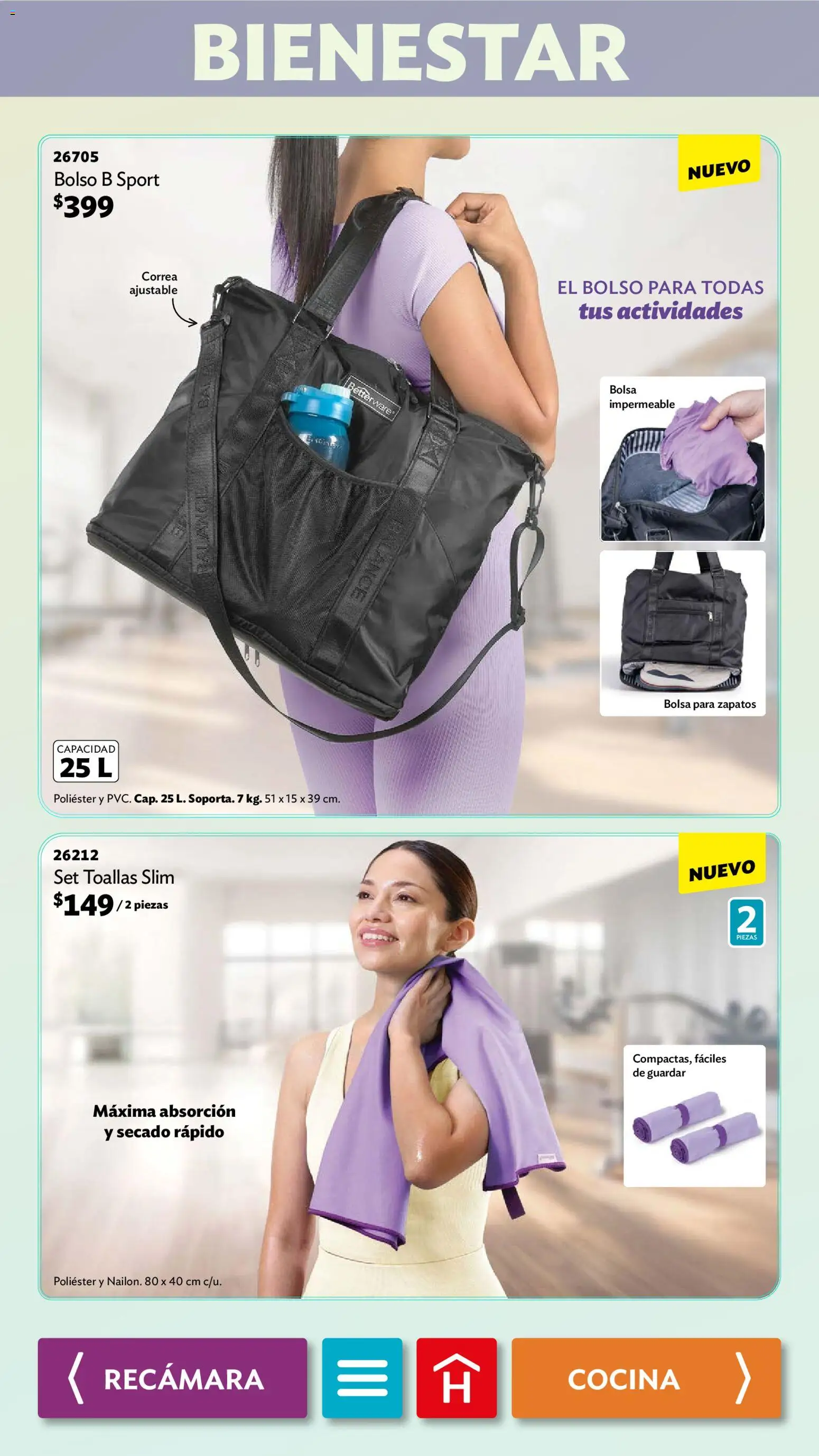 Nuevas ofertas de Betterware válidas en toda la República Mexicana desde el 05.01.2026. ¡Encuentra las mejores ofertas en Betterware campaña 1 2026! | Página: 22 | Productos: Bolsa, Zapatos, Cocina, Toallas