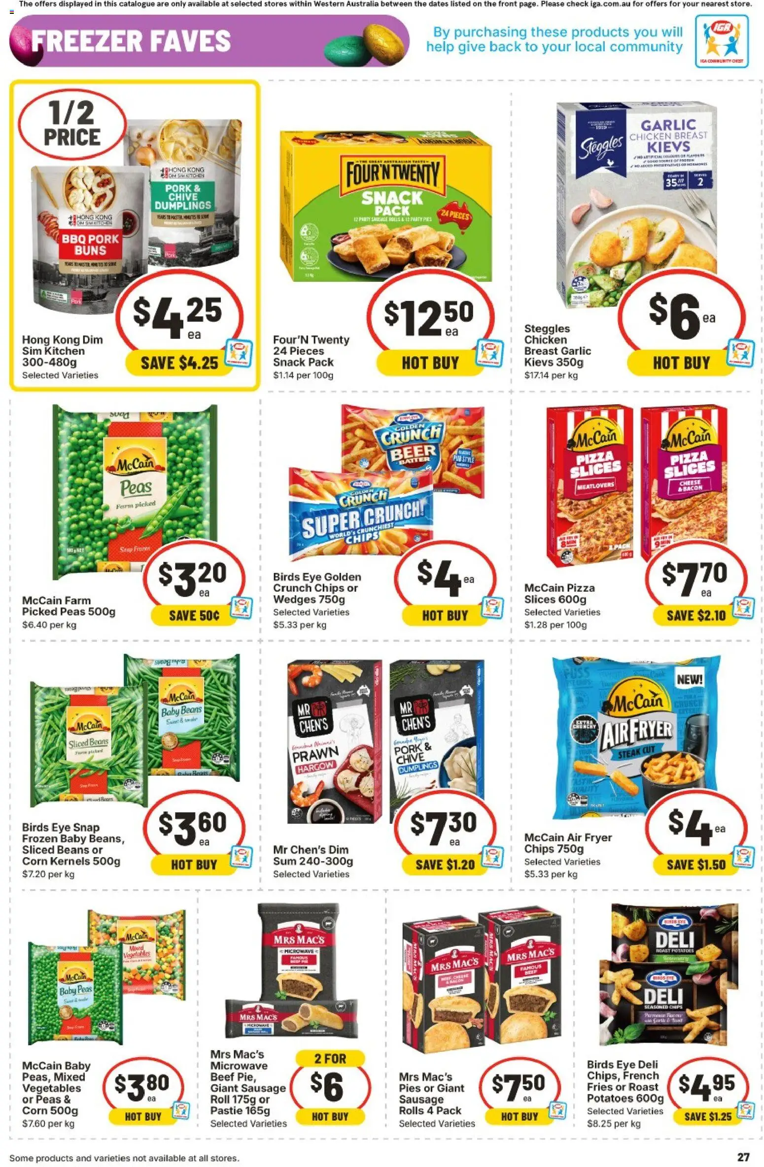 IGA catalogue - valid from 25.03.2026 | Page: 27 | Products: Pizza, Pork, Pies, Microwave