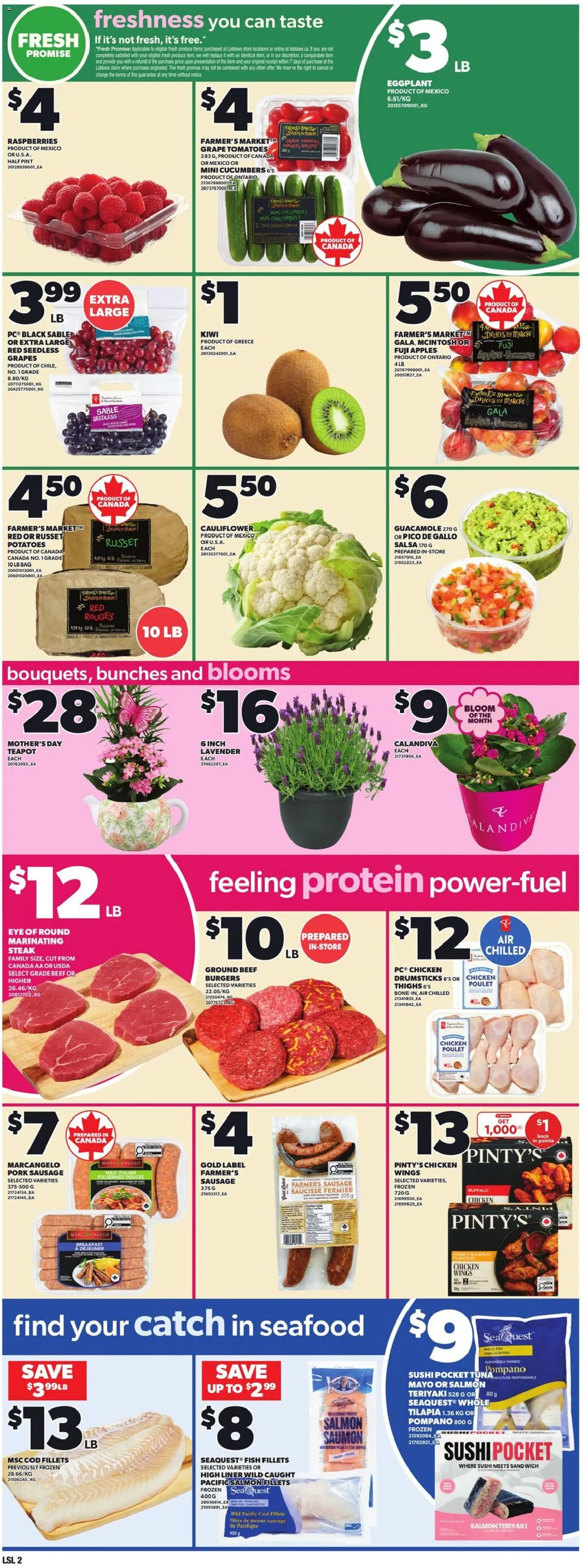 Loblaws flyer valid from 30.04.2026 | Page: 6 | Products: Beef, Cucumbers, Pork, Apples