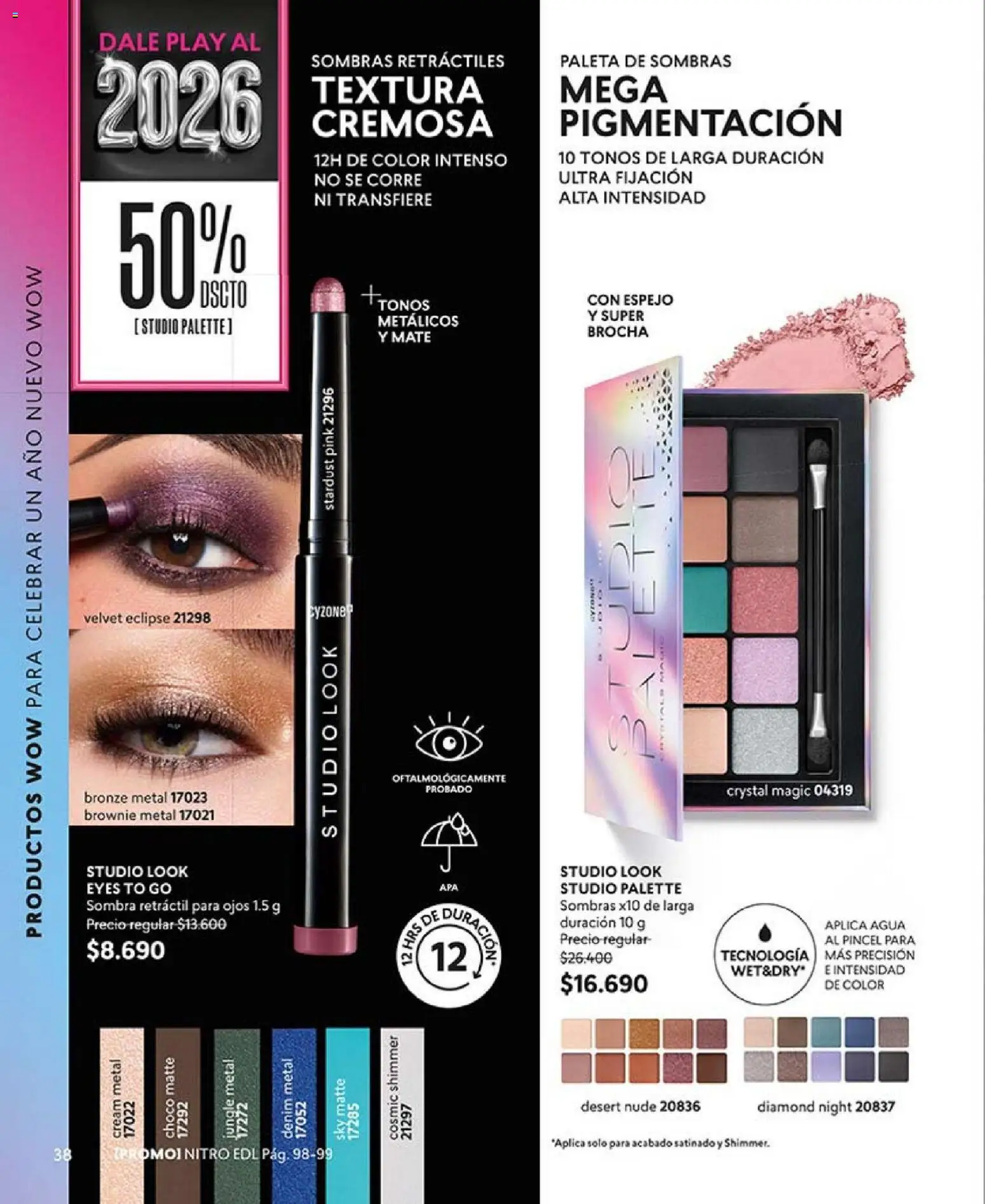 Catálogo CyZone Campaña 1 │ válido desde el 01.01.2026 | Página: 38 | Productos: Agua, Espejo, Sombra, Pincel