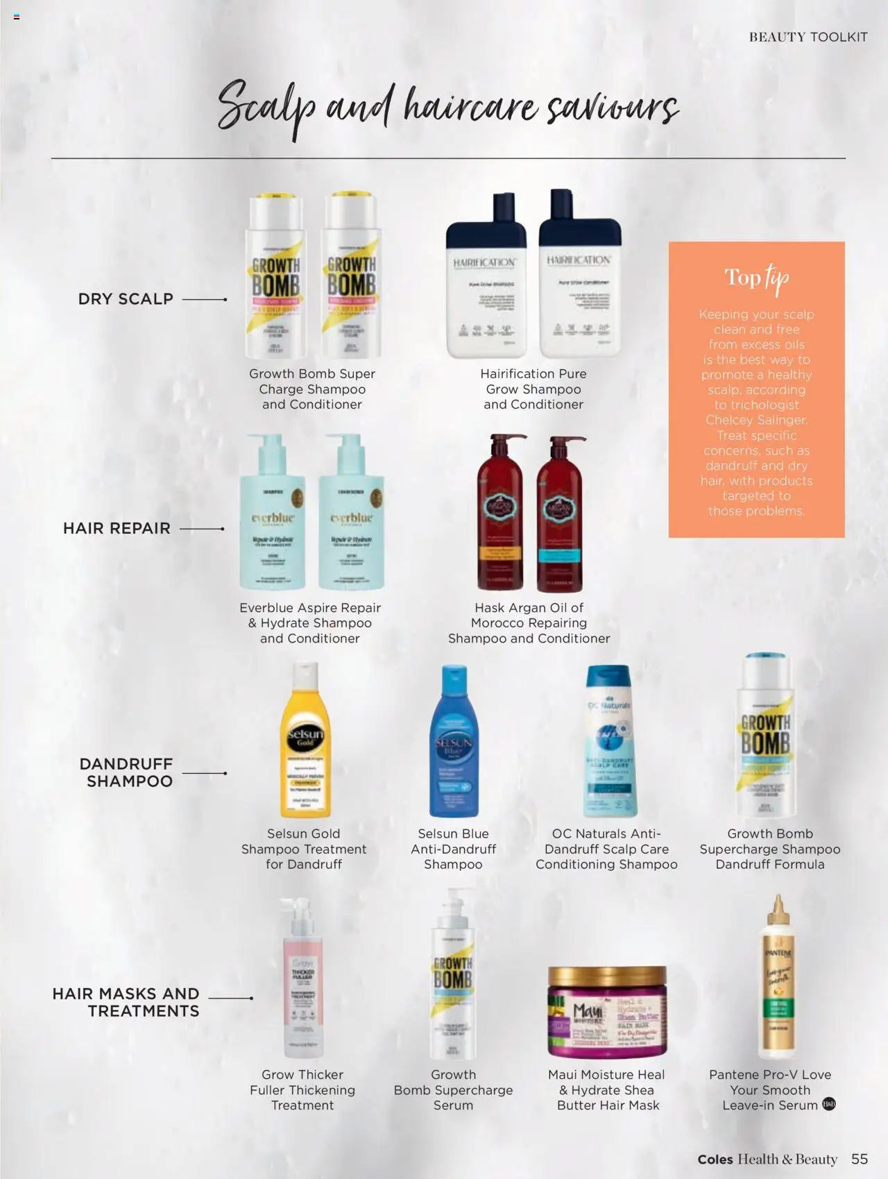 Coles catalogue - valid from 07.04.2025 | Page: 55 | Products: Butter, Oil, Mask, Argan oil