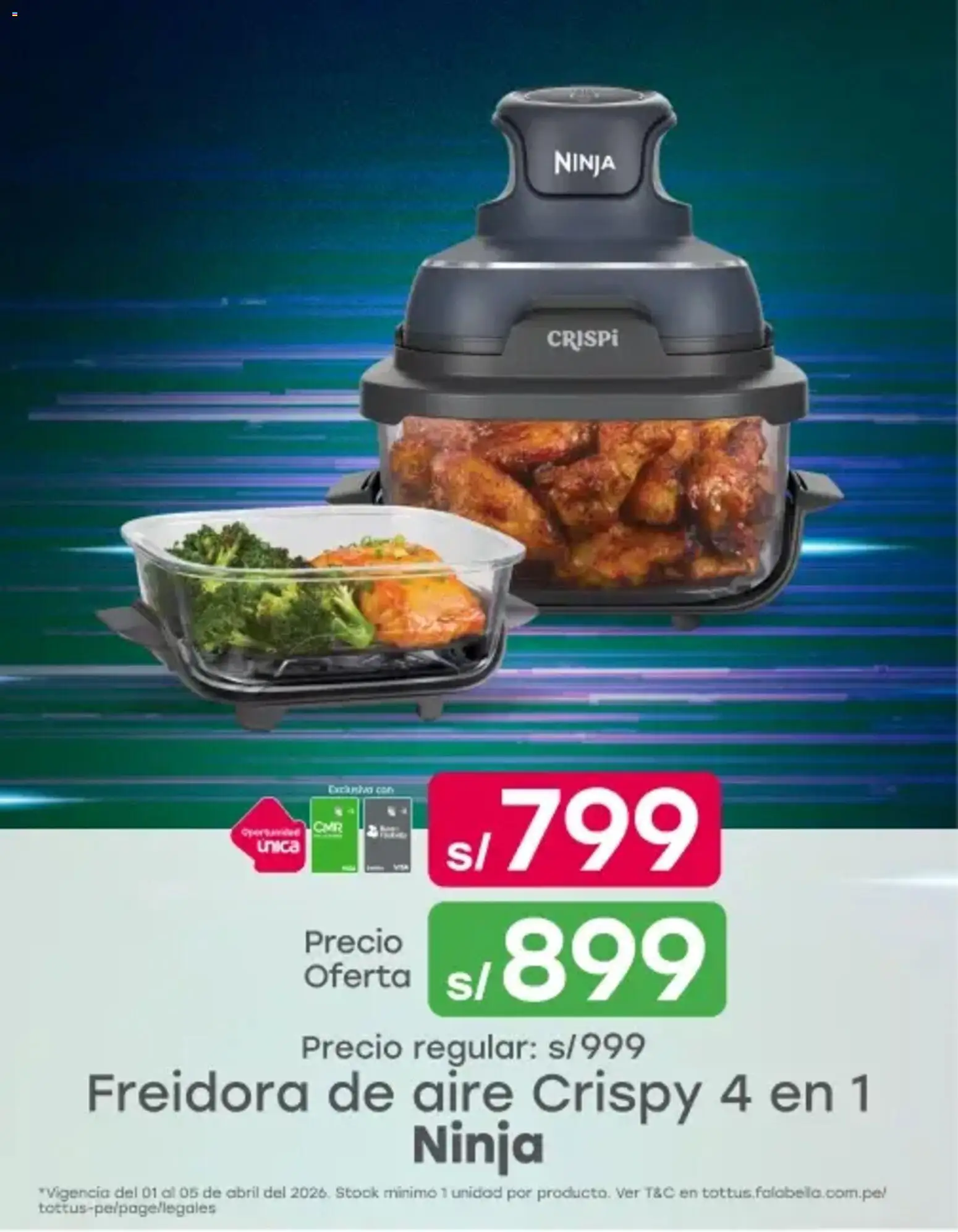 Catálogo Tottus válido desde 01.04.2026 | Página: 3 | Productos: Freidora